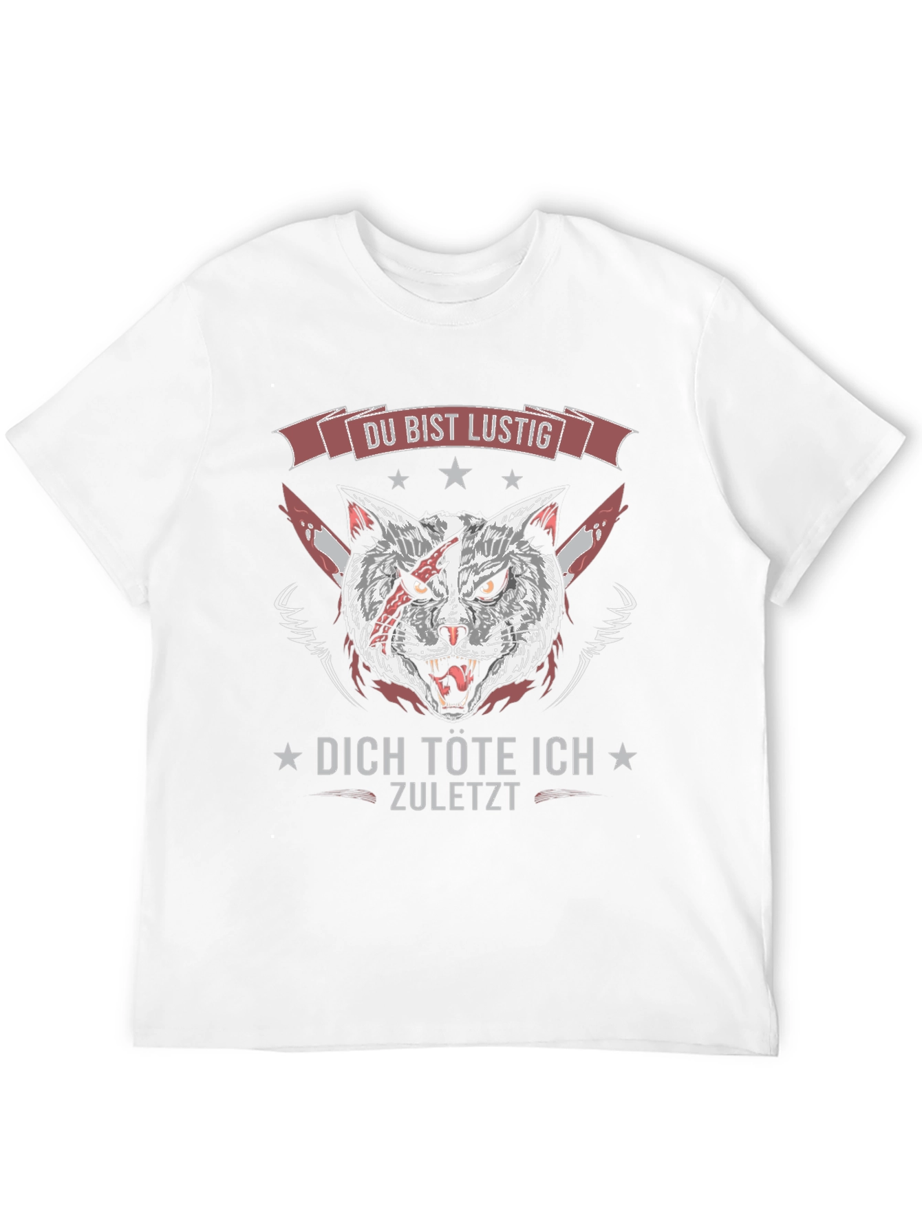 Du Bist Lustig T-Shirt - Killer Cat Design
