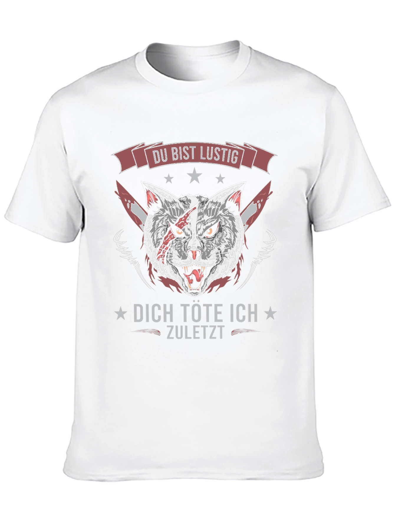 Du Bist Lustig T-Shirt - Killer Cat Design