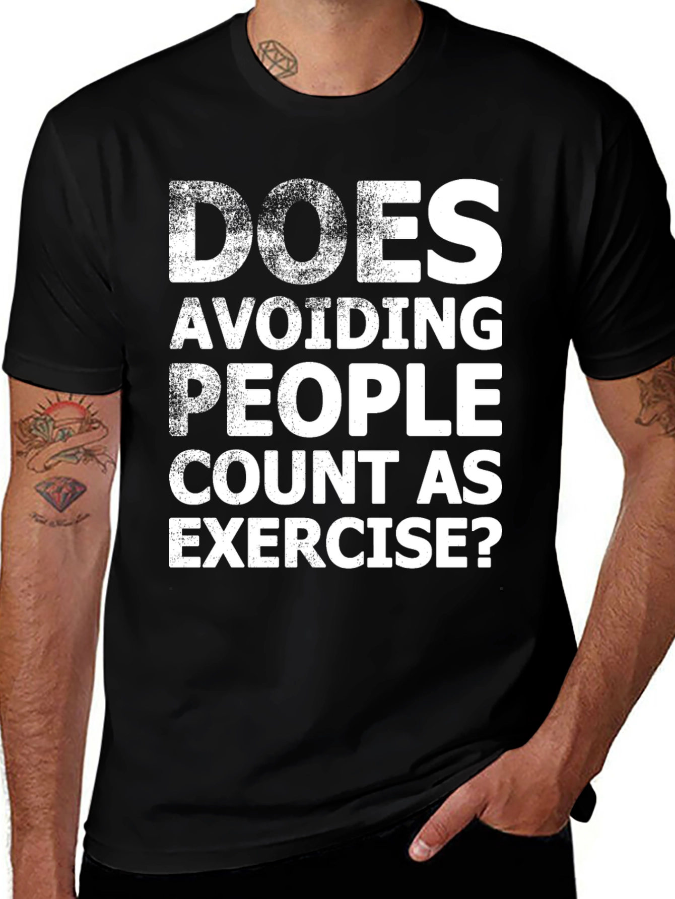 Funny Exercise T-Shirt: Avoiding People