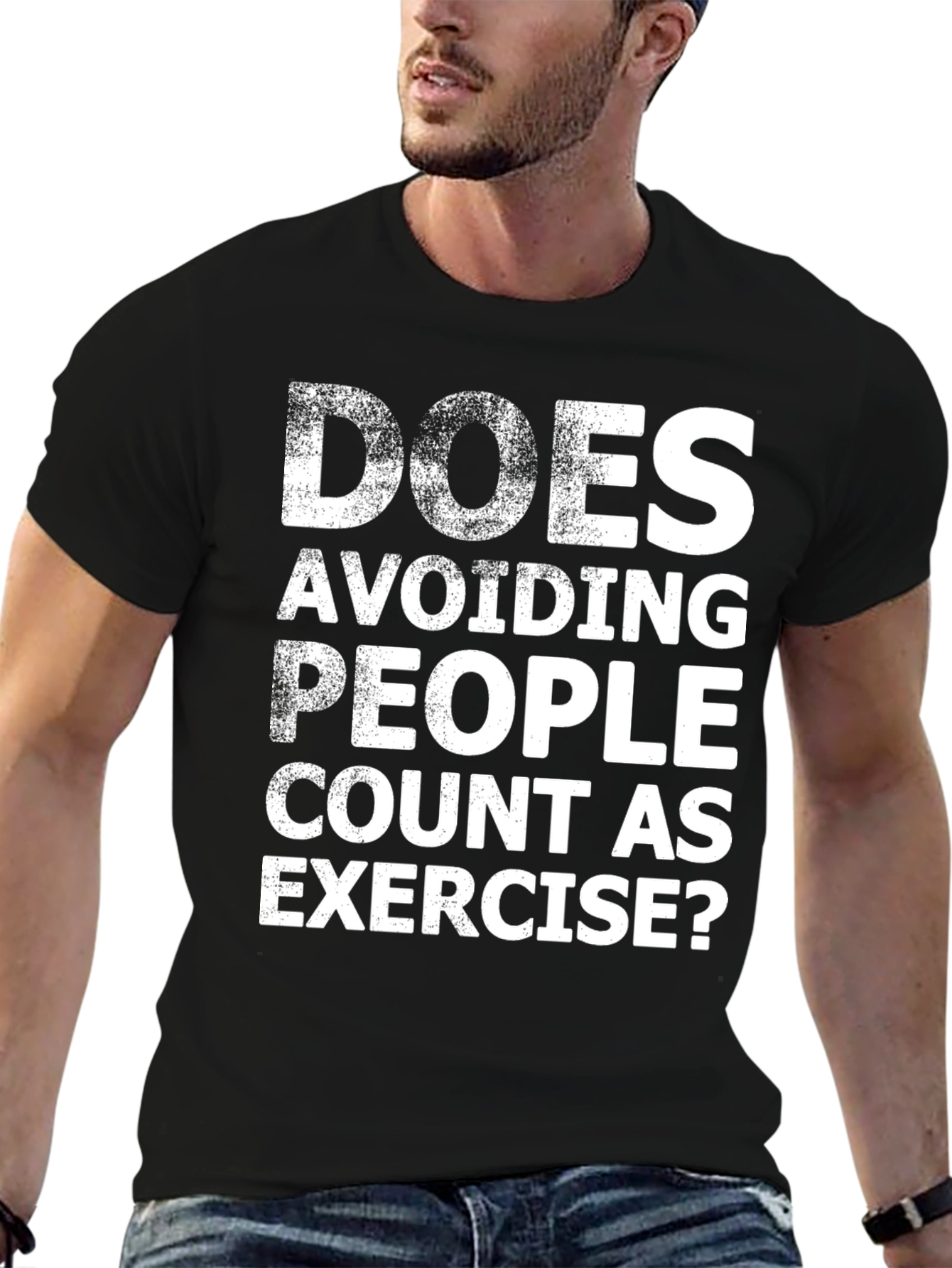 Funny Exercise T-Shirt: Avoiding People