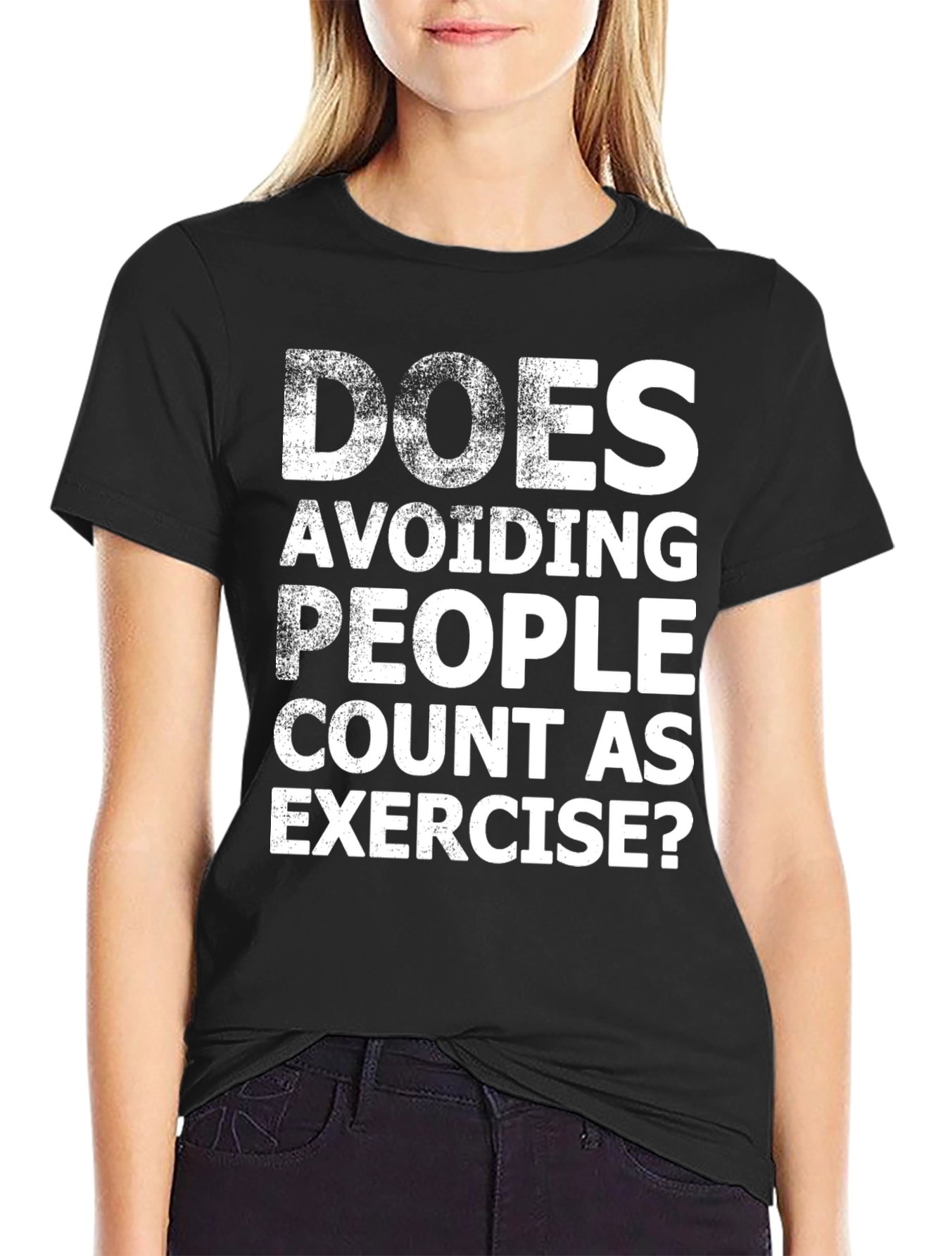 Funny Exercise T-Shirt: Avoiding People