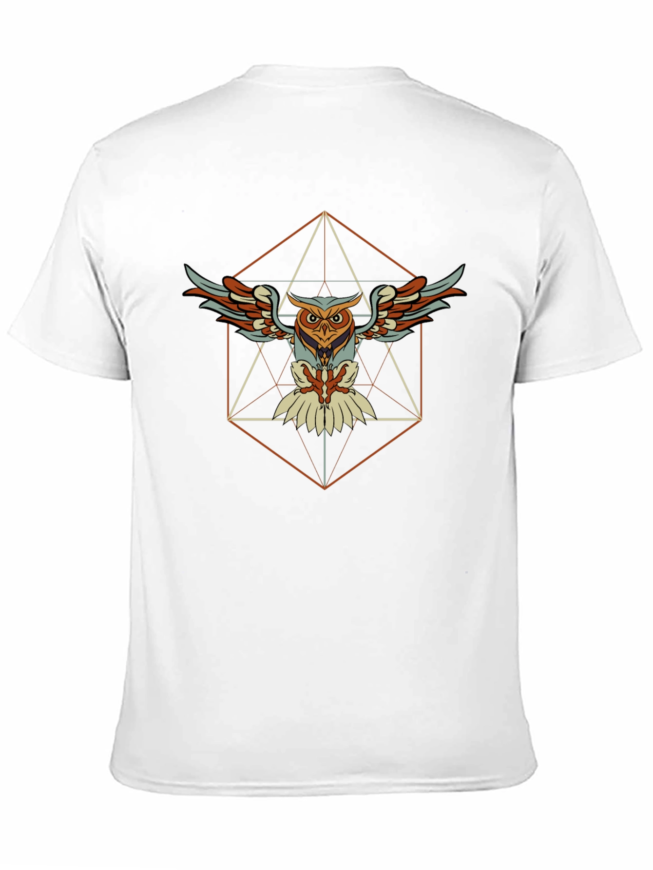 Geometric Owl T-Shirt - Stylish Graphic Tee