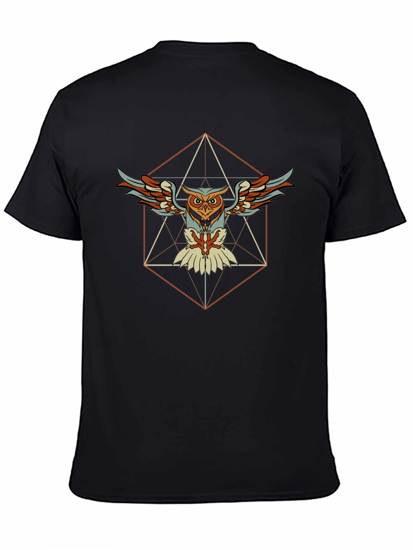 Geometric Owl T-Shirt - Stylish Graphic Tee