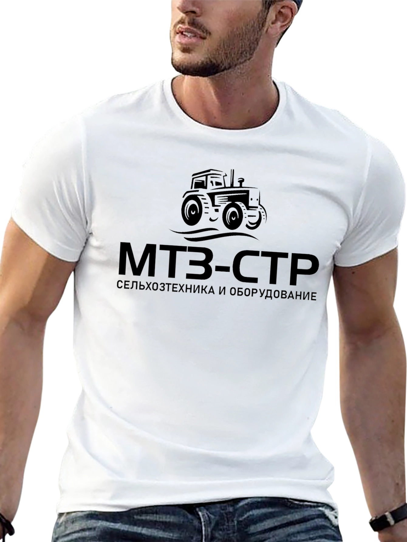 MTZ-STR Tractor T-Shirt - Black Cotton Tee