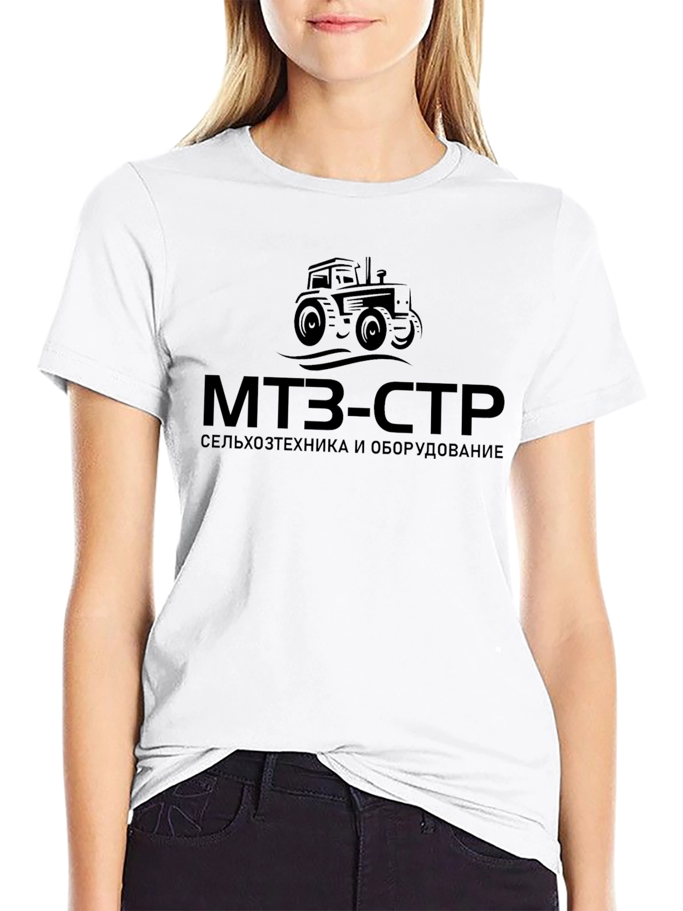 MTZ-STR Tractor T-Shirt - Black Cotton Tee