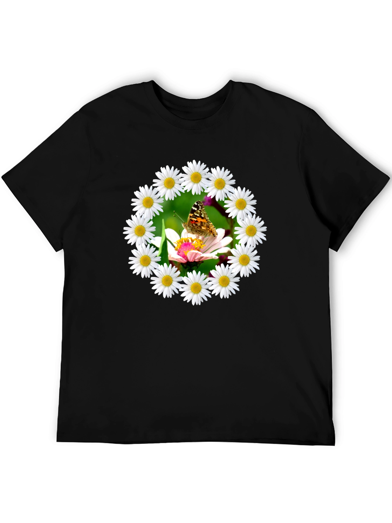 Daisy Butterfly Graphic Tee - Natures Beauty