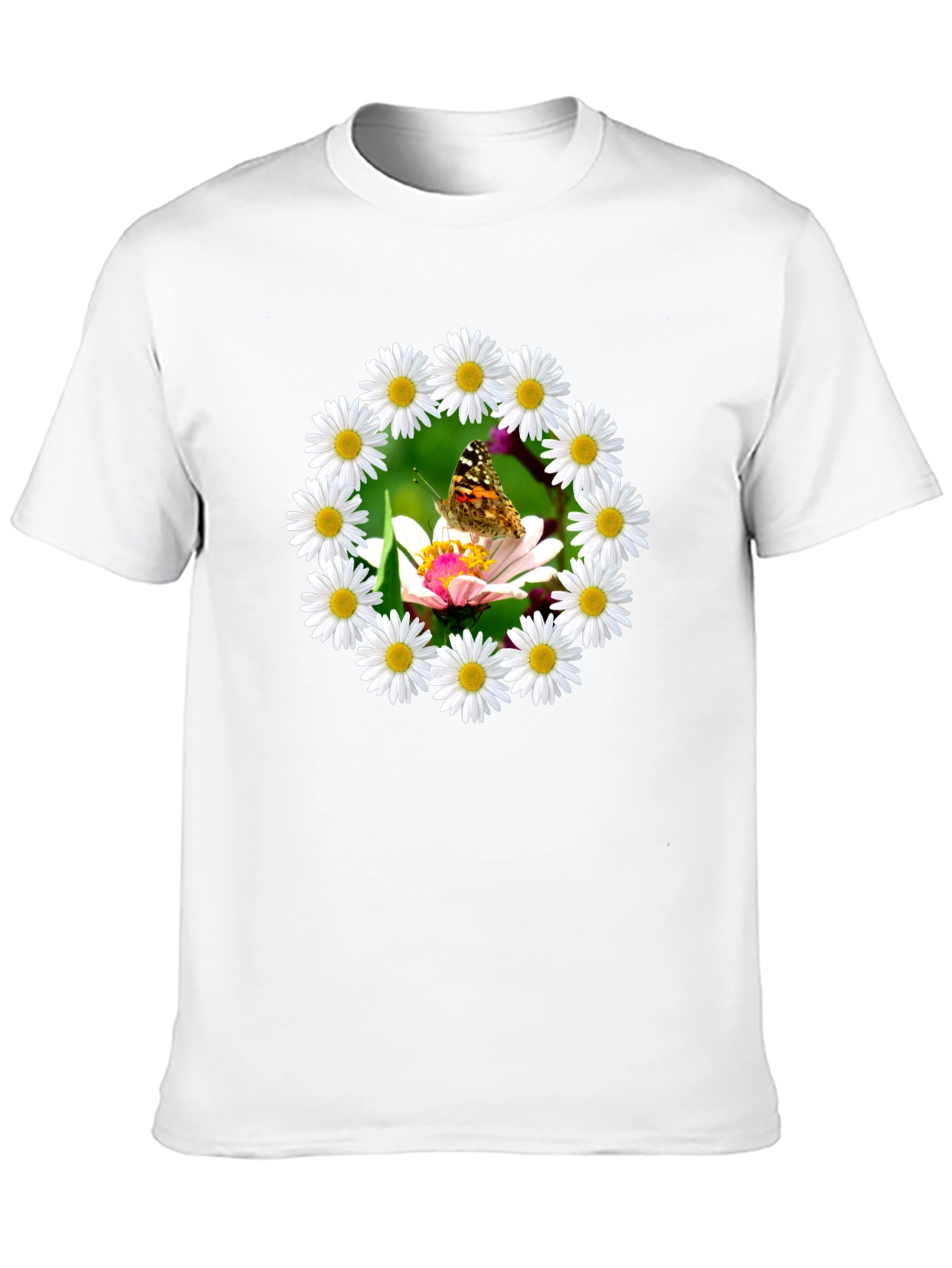 Daisy Butterfly Graphic Tee - Natures Beauty