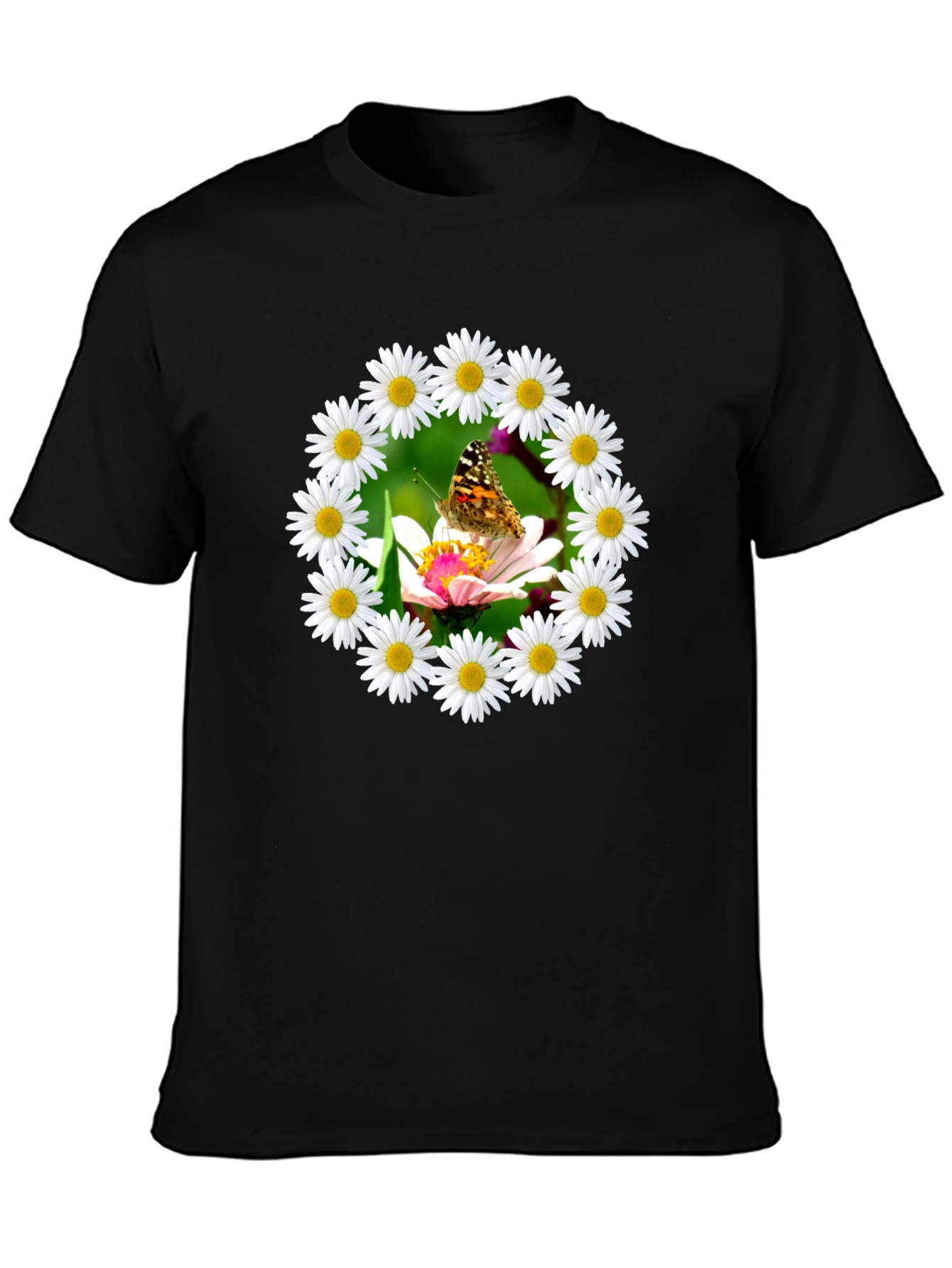 Daisy Butterfly Graphic Tee - Natures Beauty