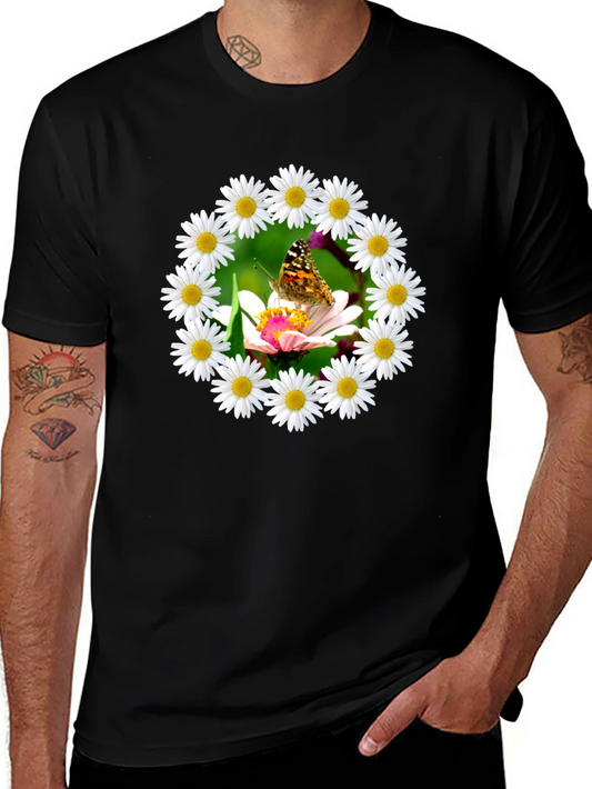 Daisy Butterfly Graphic Tee - Natures Beauty