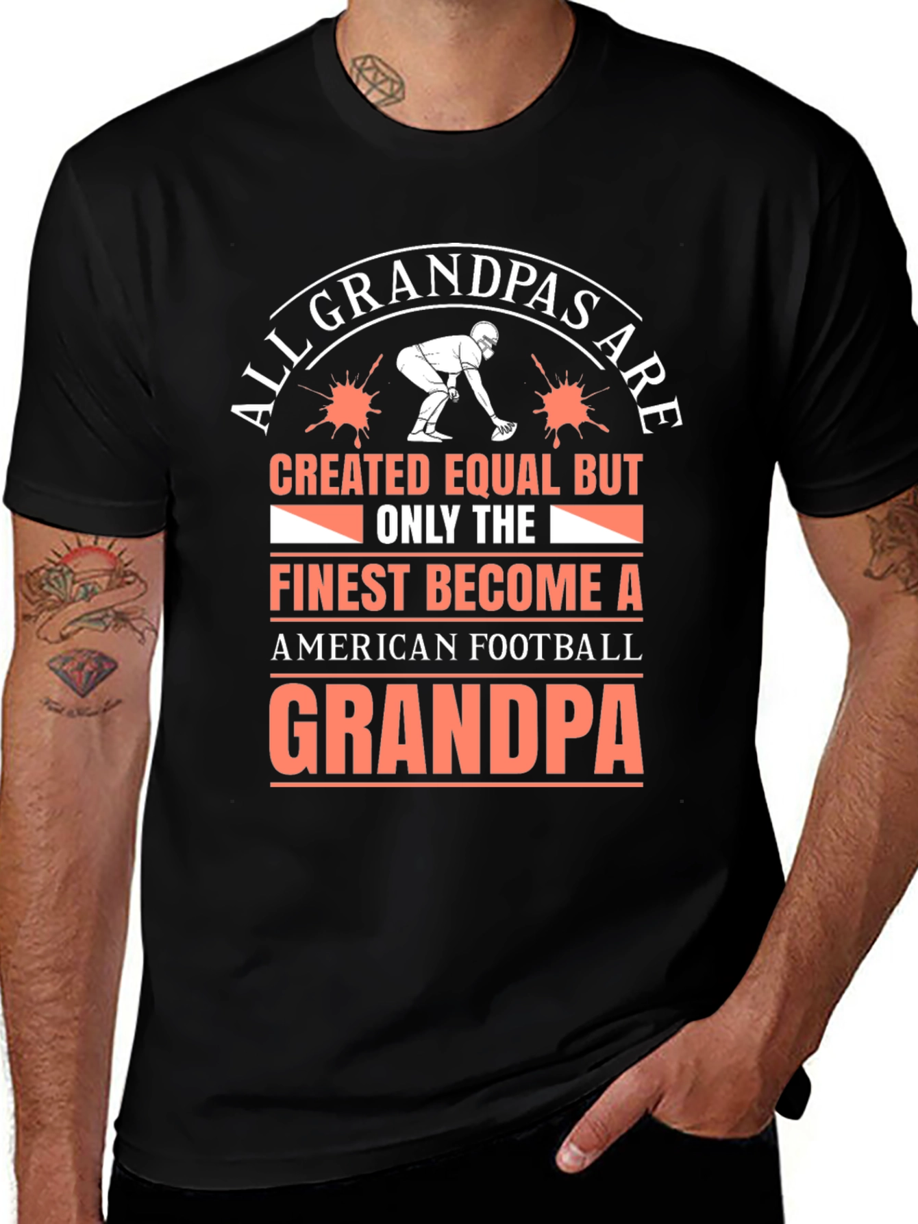 Football Grandpa T-Shirt - Finest Grandpas Tee