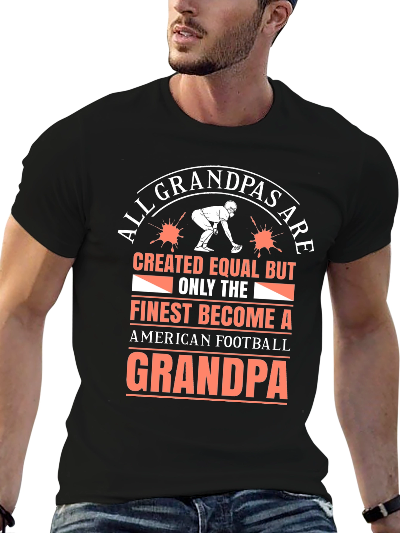 Football Grandpa T-Shirt - Finest Grandpas Tee
