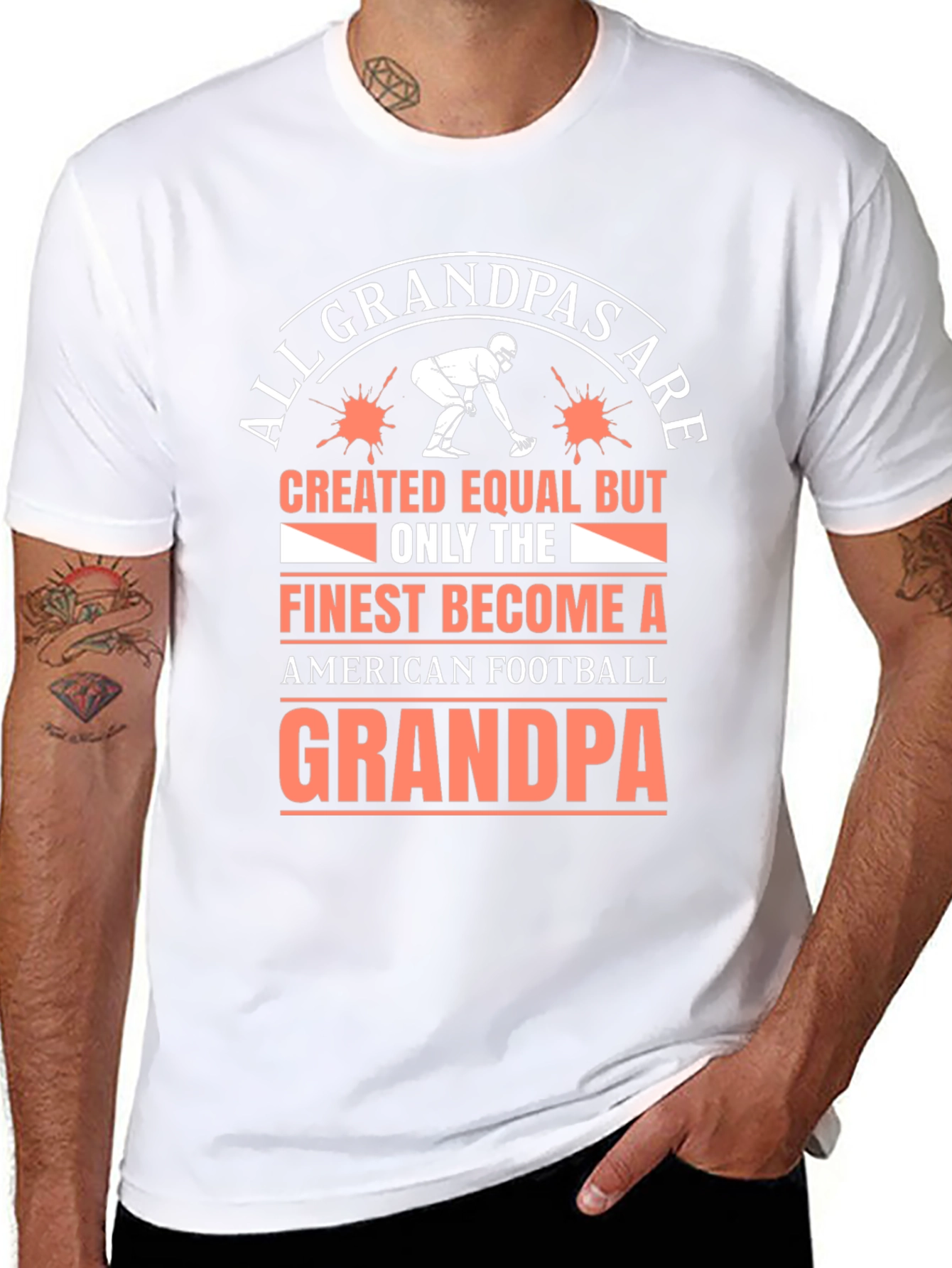 Football Grandpa T-Shirt - Finest Grandpas Tee