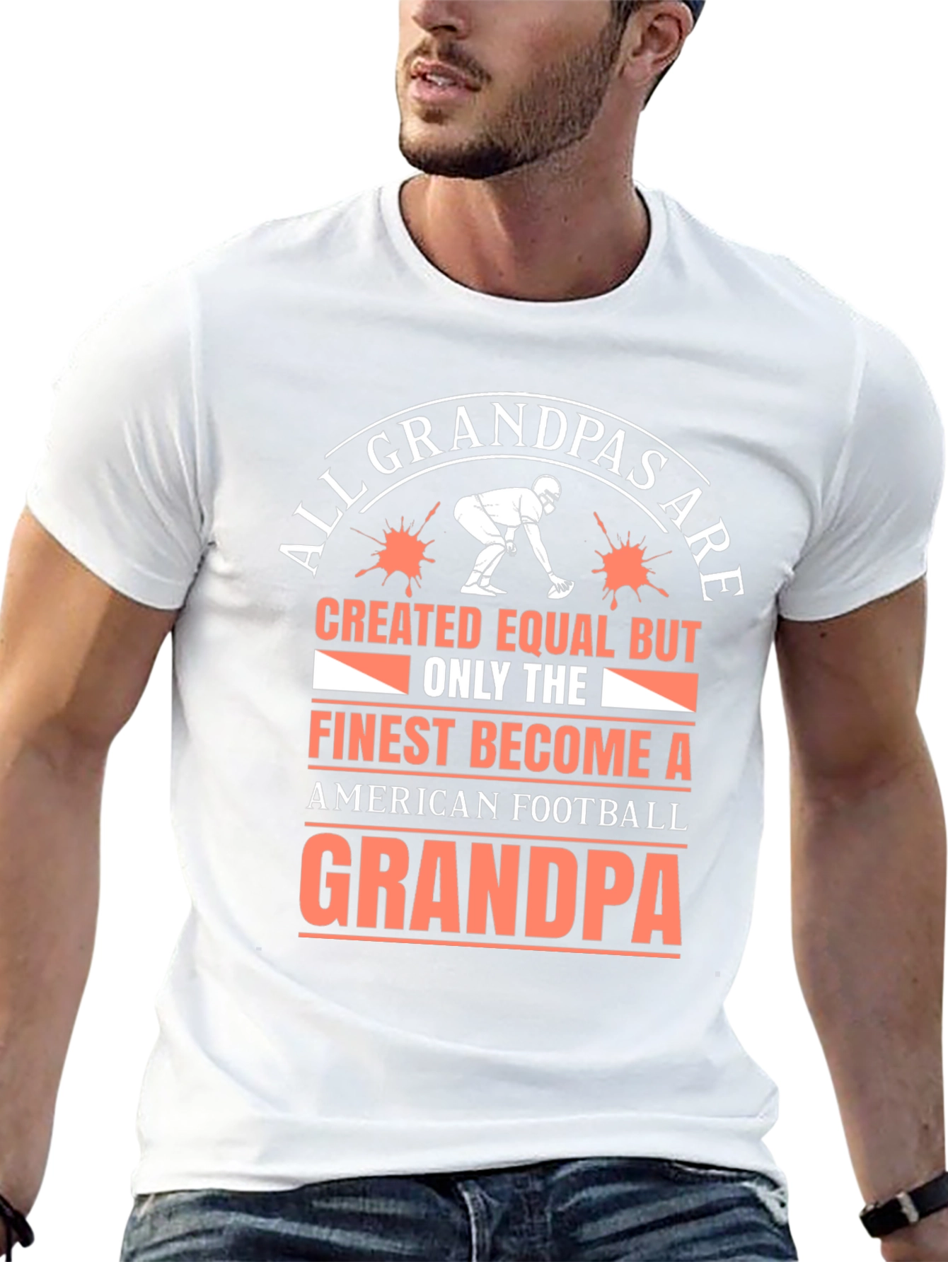 Football Grandpa T-Shirt - Finest Grandpas Tee