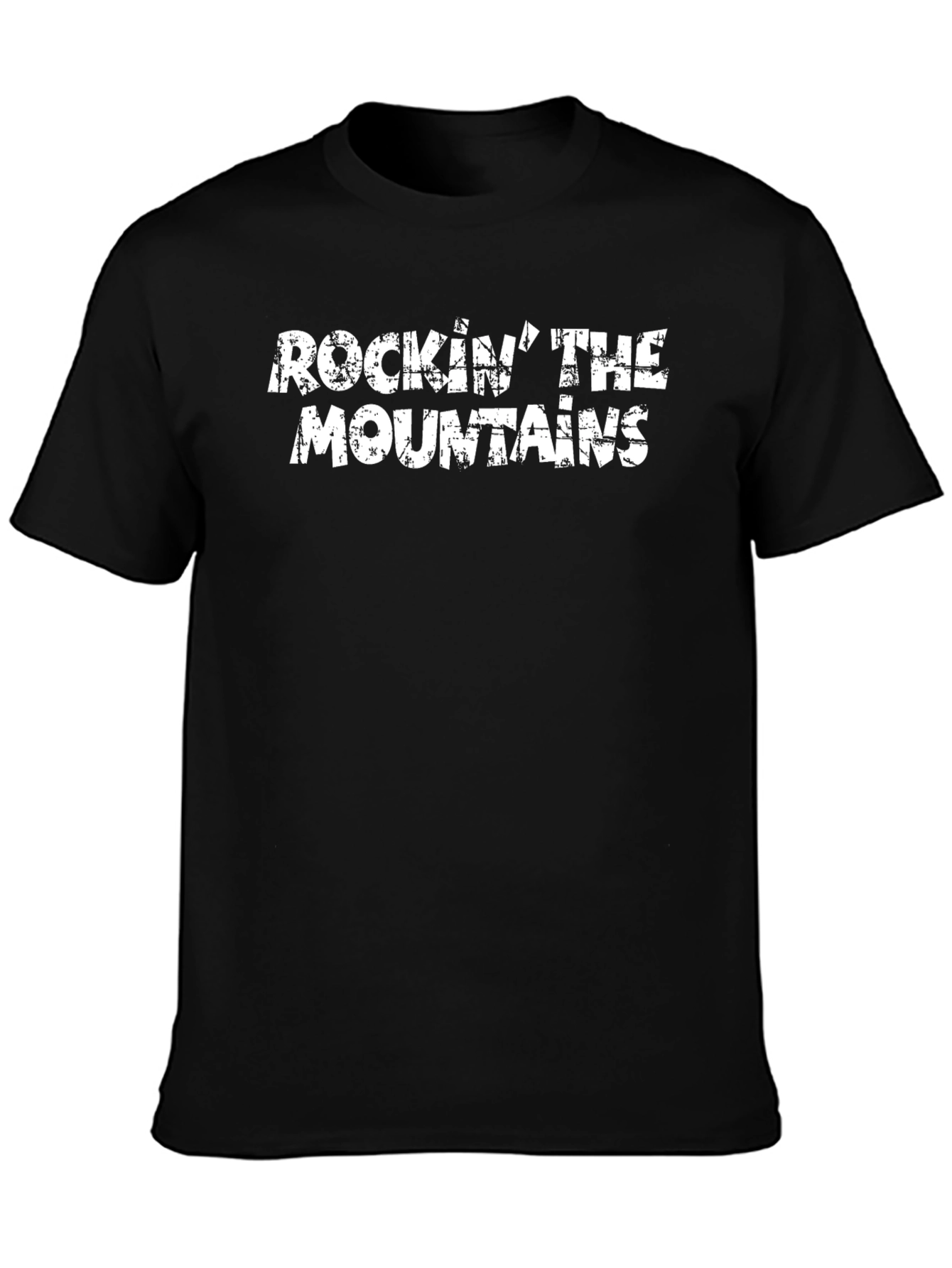 Rockin The Mountains Black Graphic Tee