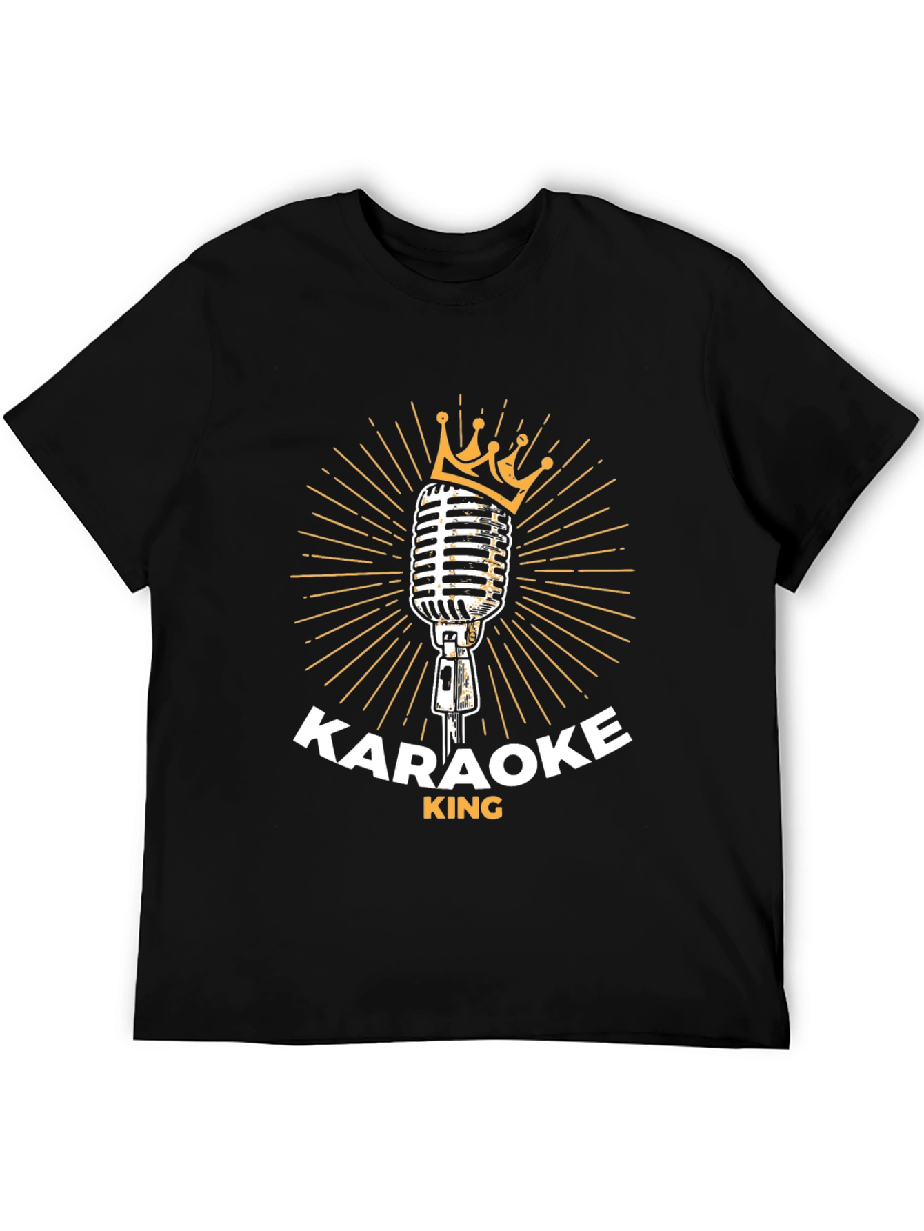 Karaoke King Black T-Shirt - Music Lover Tee