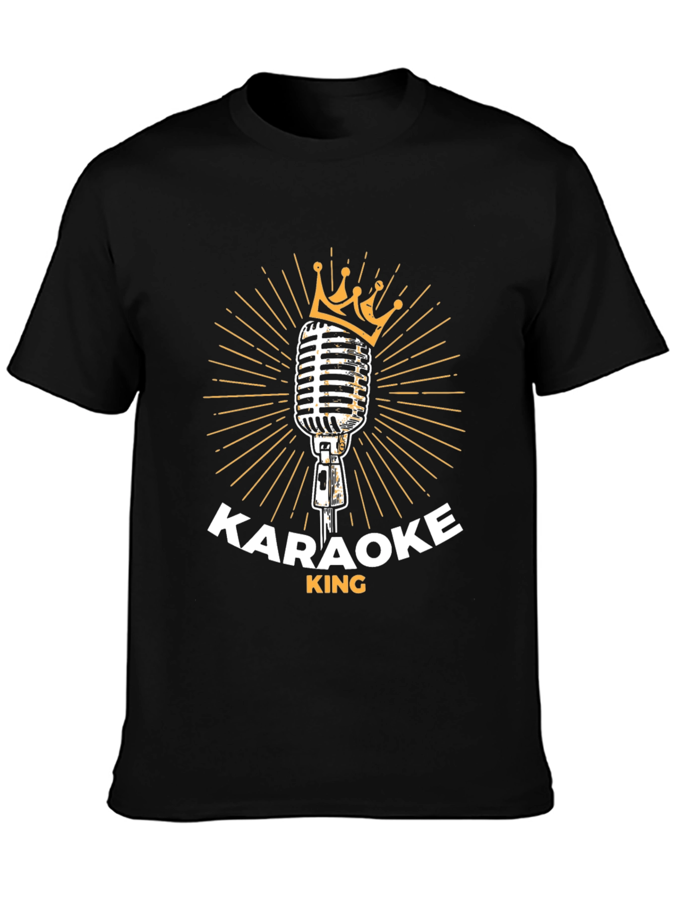 Karaoke King Black T-Shirt - Music Lover Tee