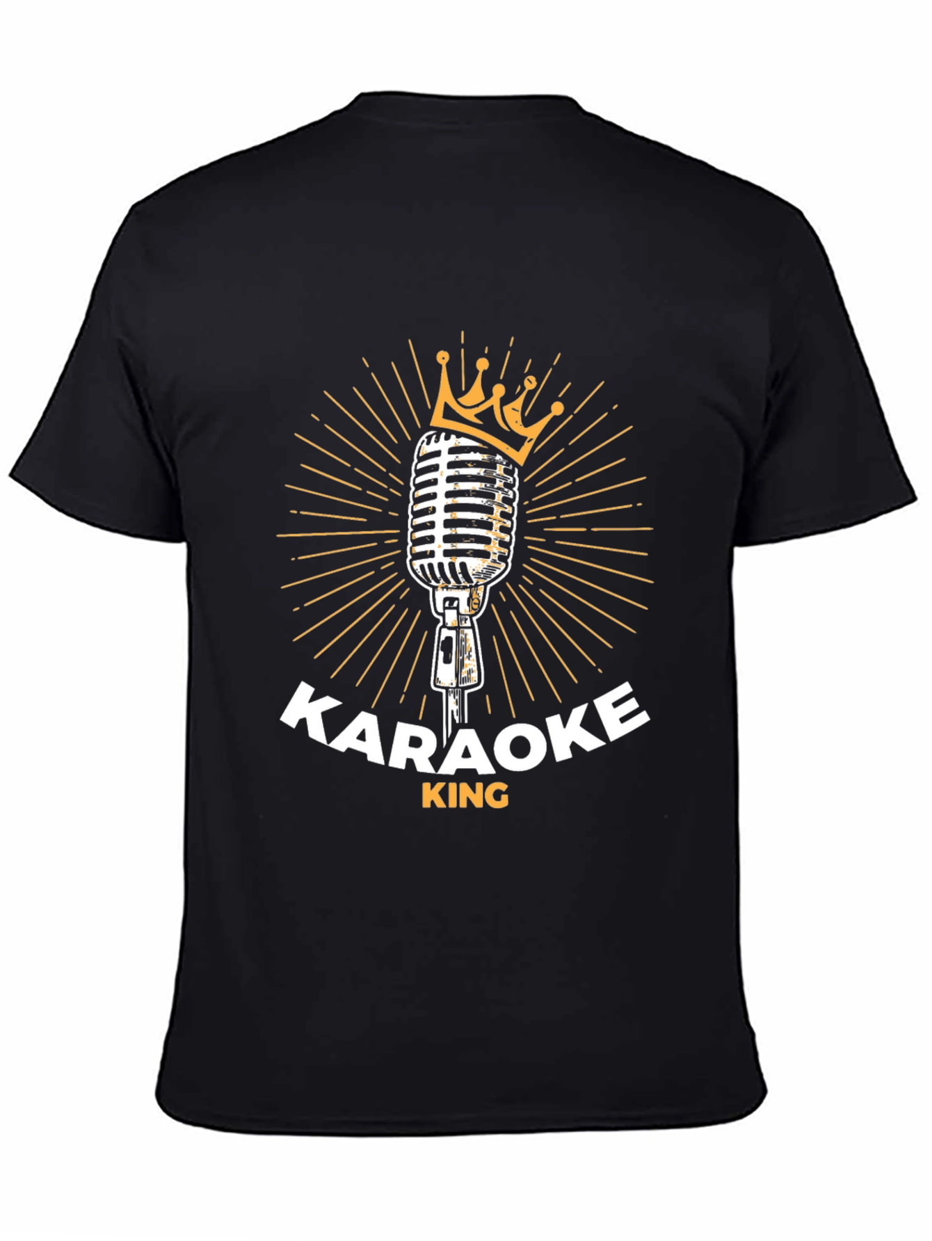 Karaoke King Black T-Shirt - Music Lover Tee
