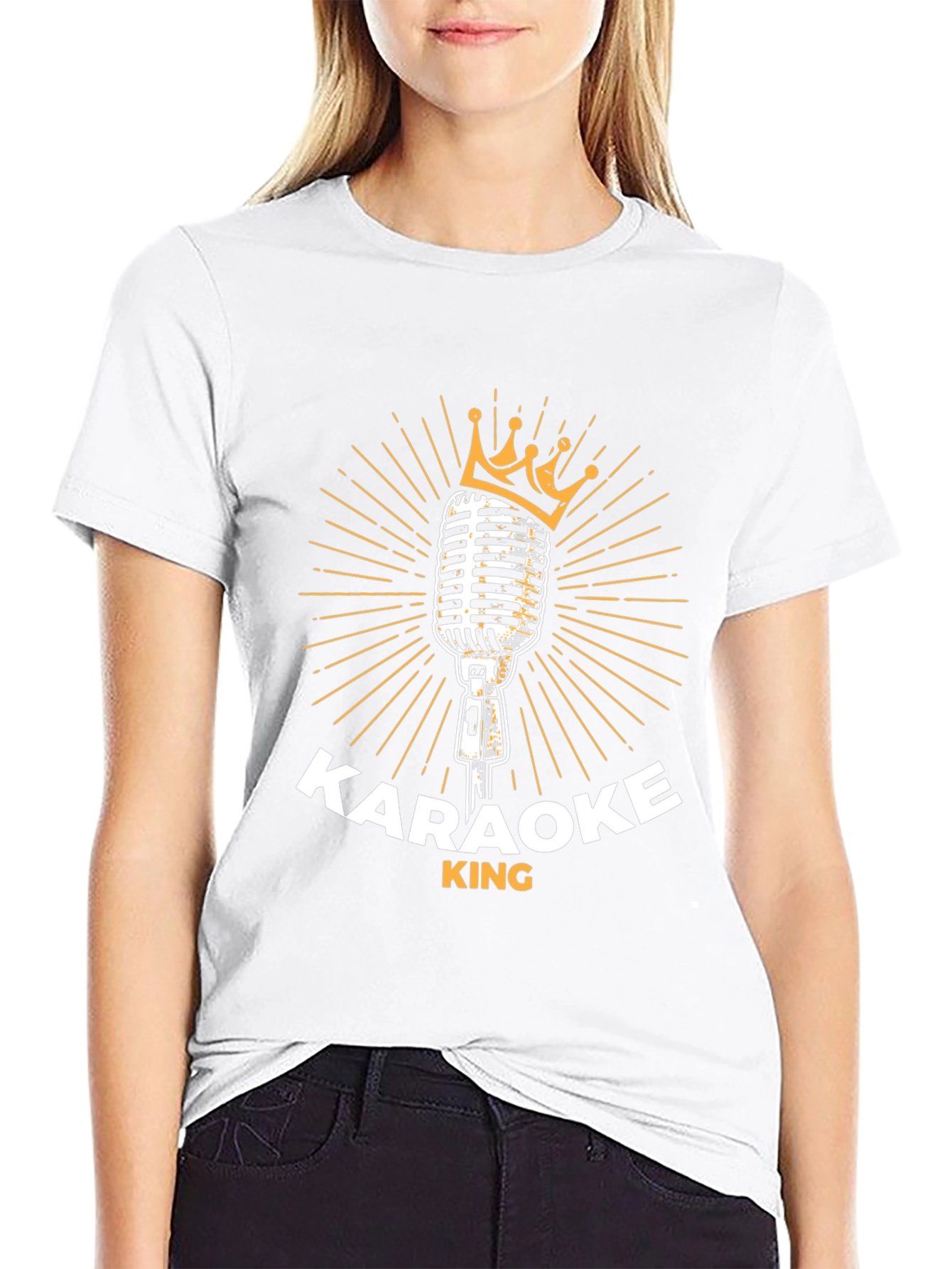 Karaoke King Black T-Shirt - Music Lover Tee
