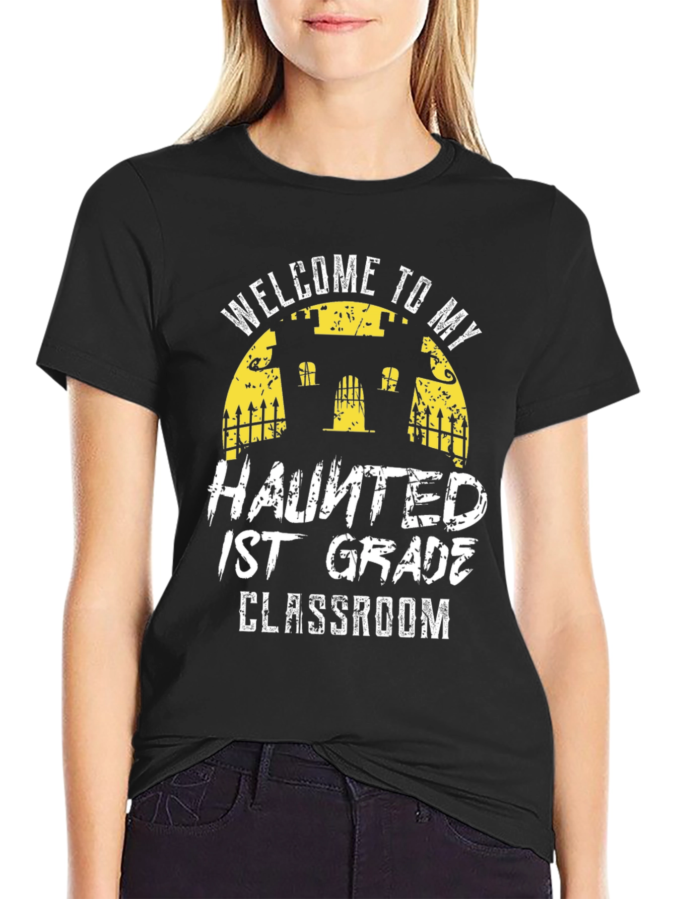 Haunted 1st Grade Classroom Teacher T-Shirt