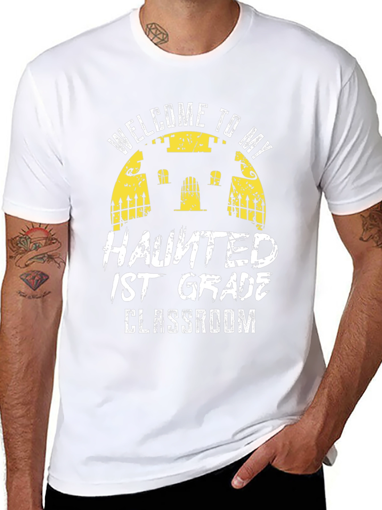 Haunted 1st Grade Classroom Teacher T-Shirt