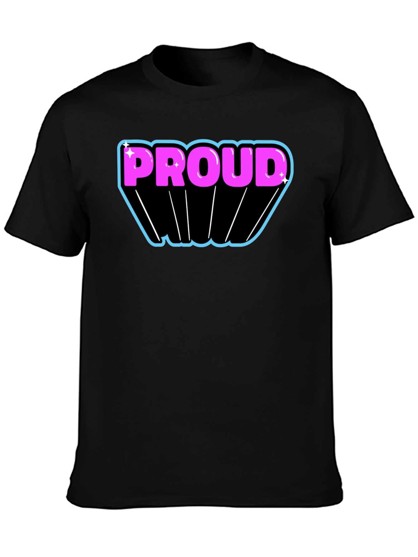 Proud Graphic T-Shirt - Black Cotton Blend