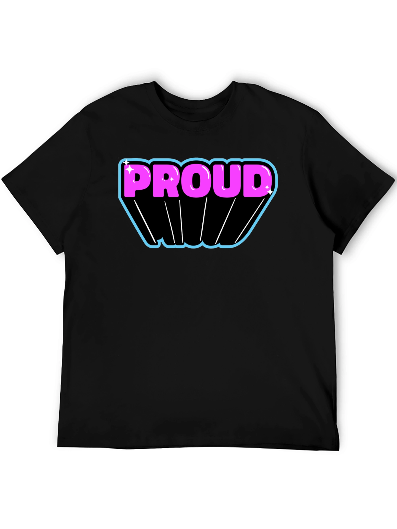 Proud Graphic T-Shirt - Black Cotton Blend