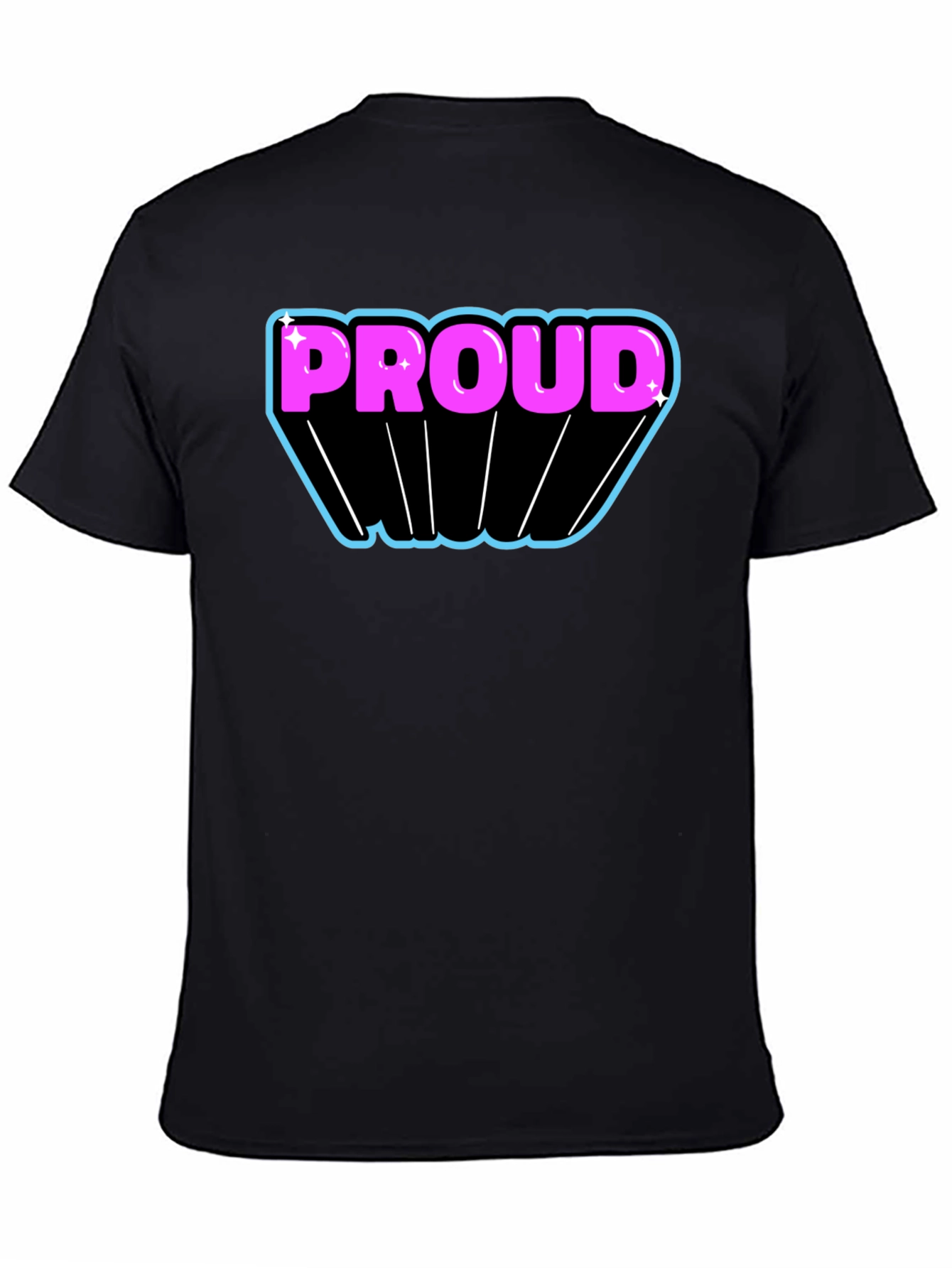 Proud Graphic T-Shirt - Black Cotton Blend