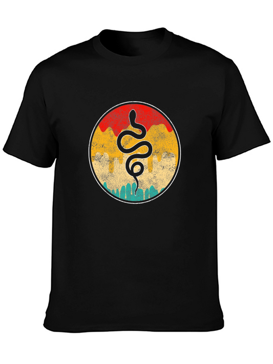 Retro Snake Graphic Tee - Cool Vintage Style