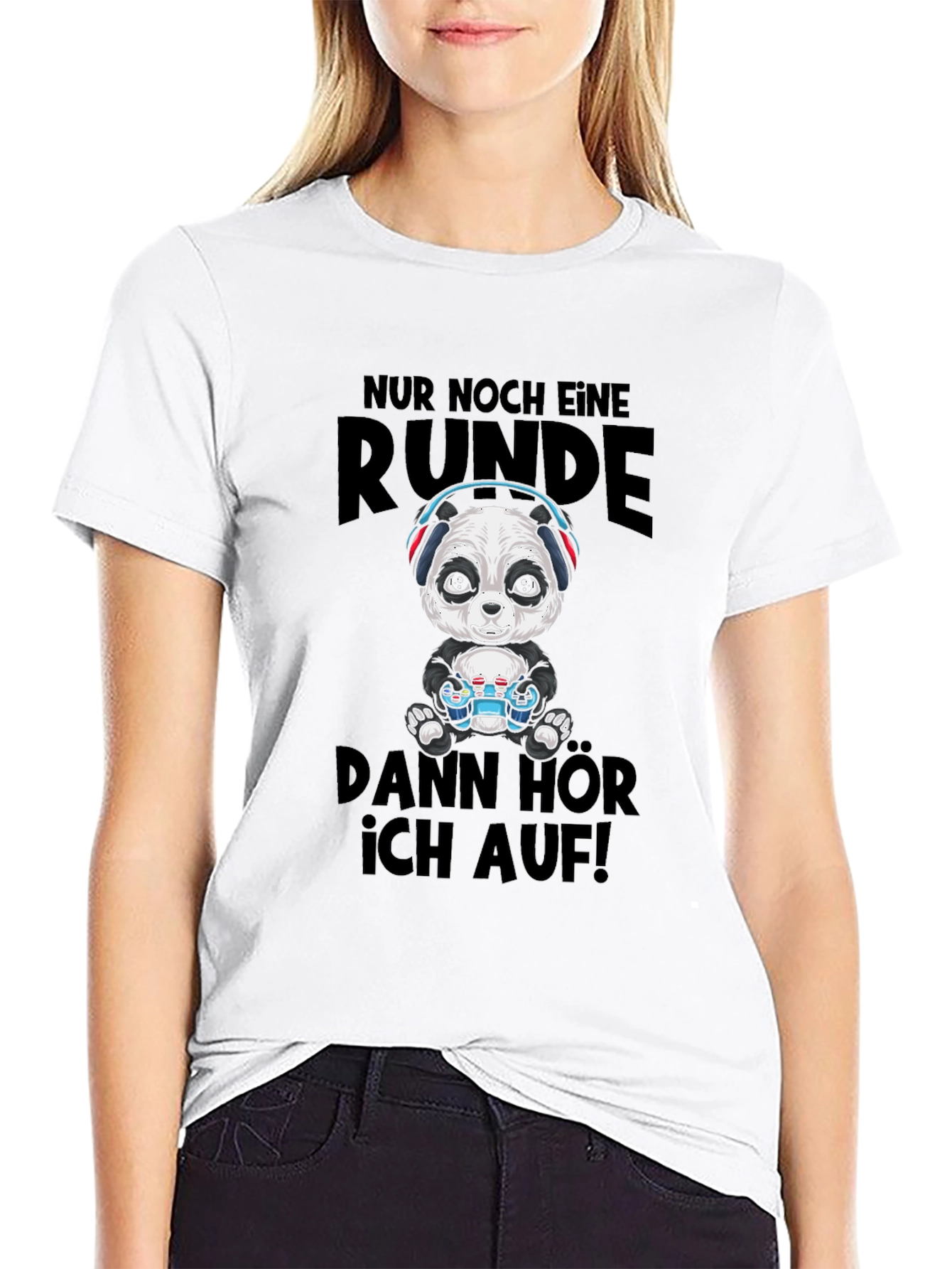 Gamer Panda T-Shirt - Just One More Round!