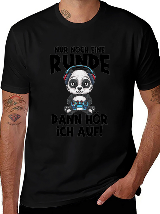 Gamer Panda T-Shirt - Just One More Round!