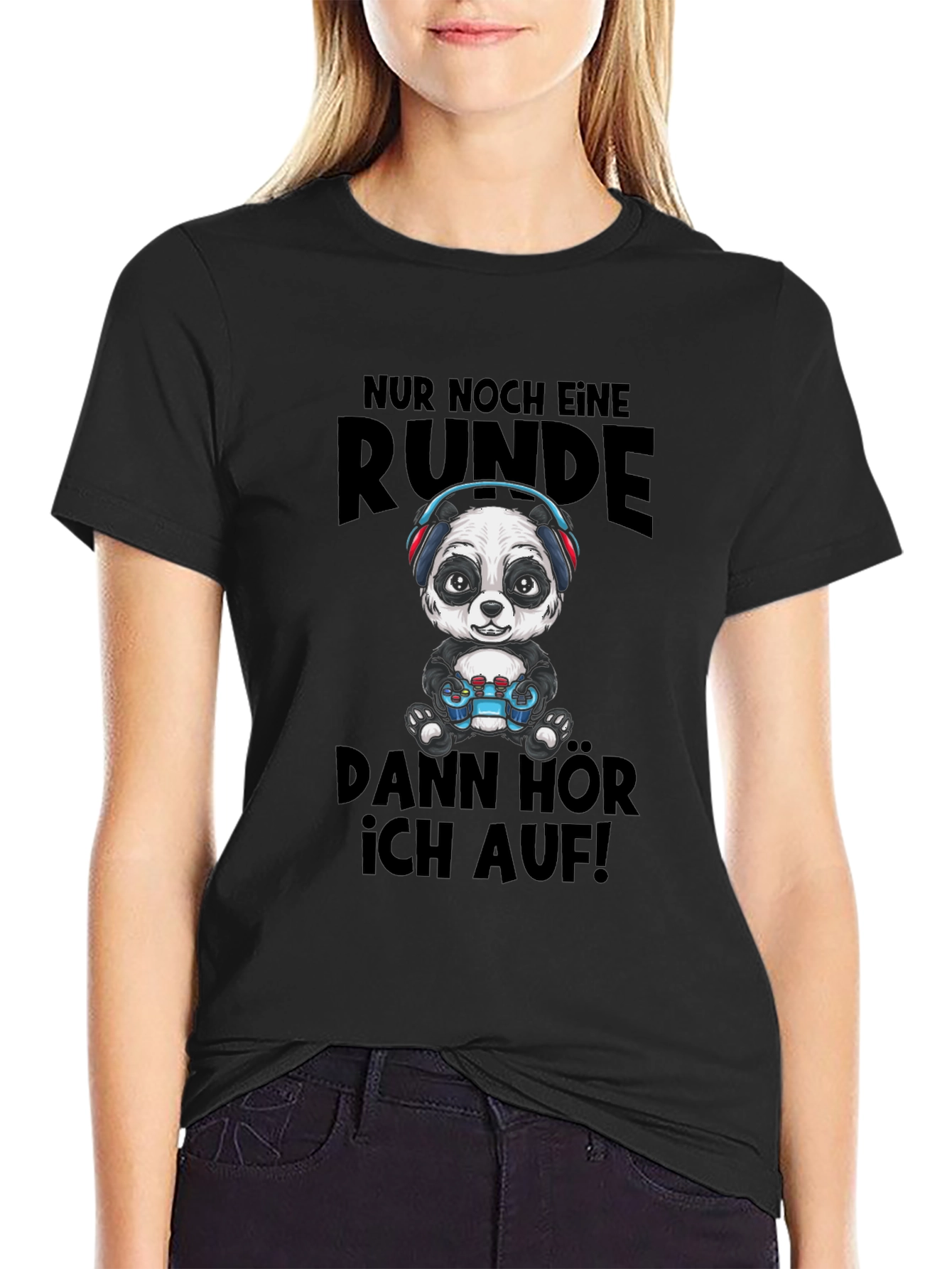 Gamer Panda T-Shirt - Just One More Round!