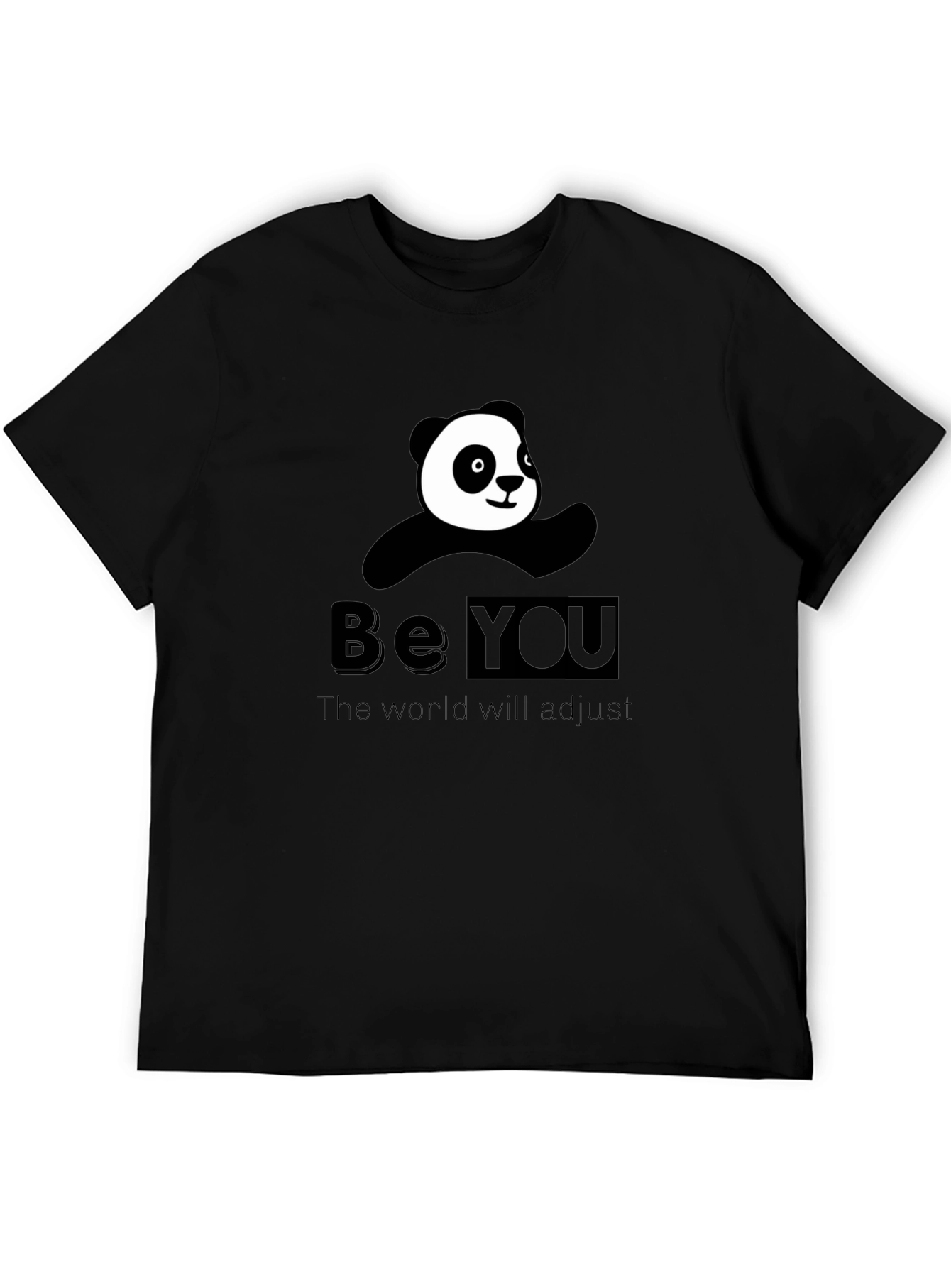 Be You Panda T-Shirt - Black Cotton Tee