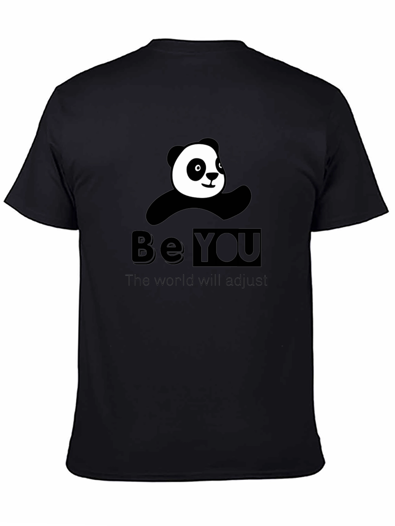Be You Panda T-Shirt - Black Cotton Tee