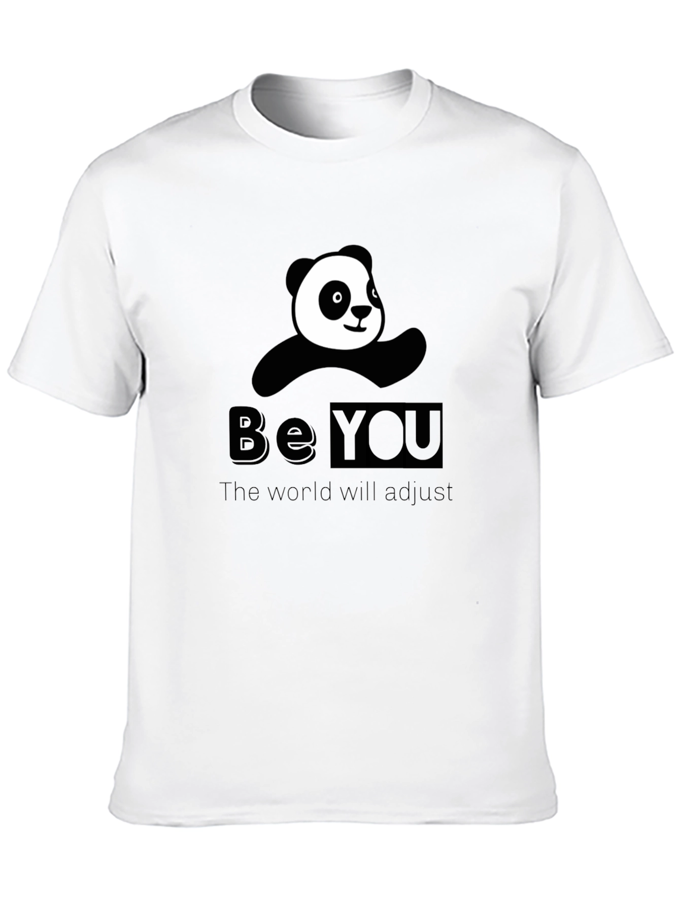 Be You Panda T-Shirt - Black Cotton Tee