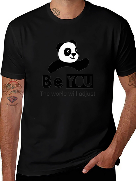 Be You Panda T-Shirt - Black Cotton Tee