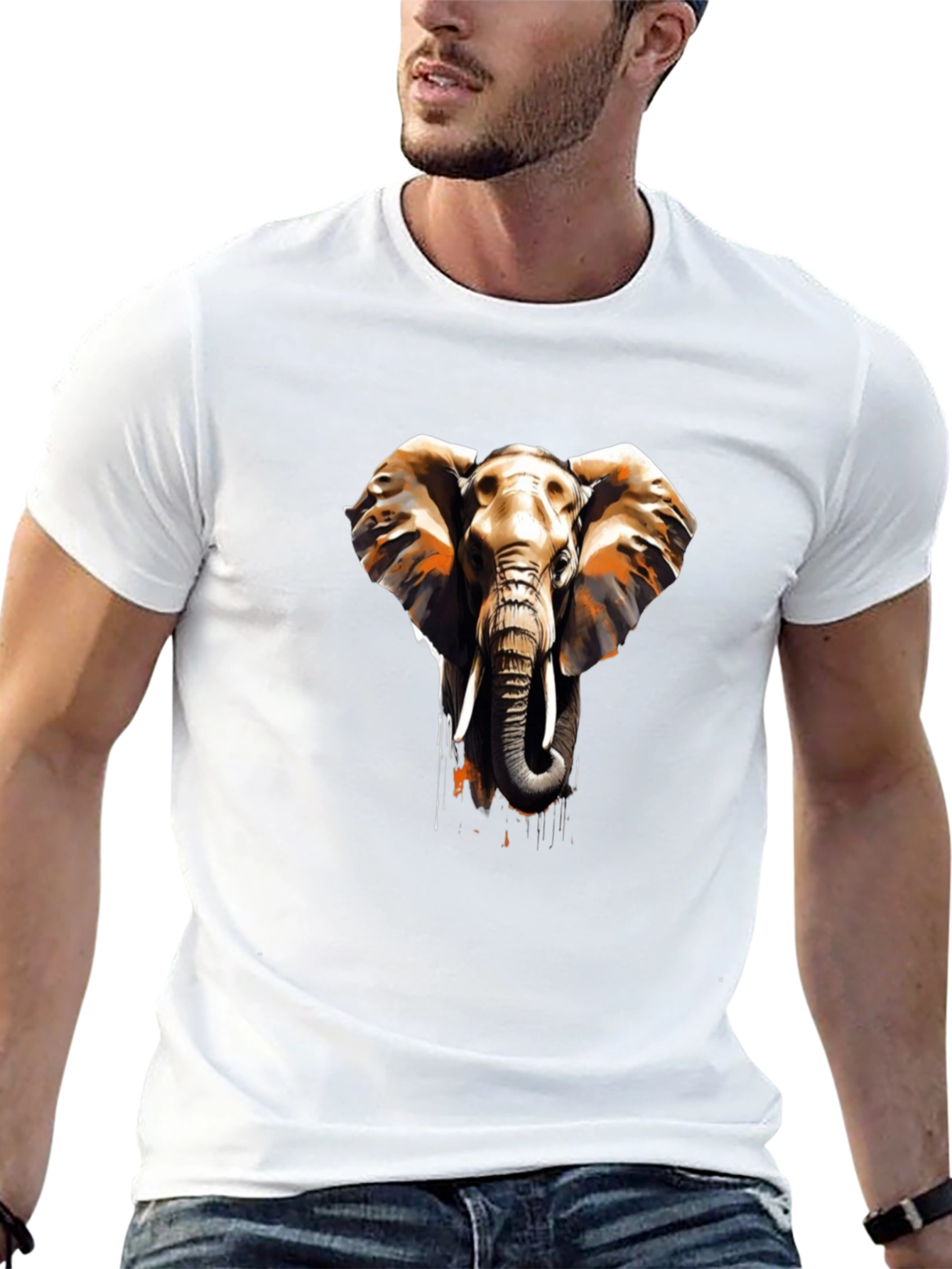 Elephant Graphic Black T-Shirt