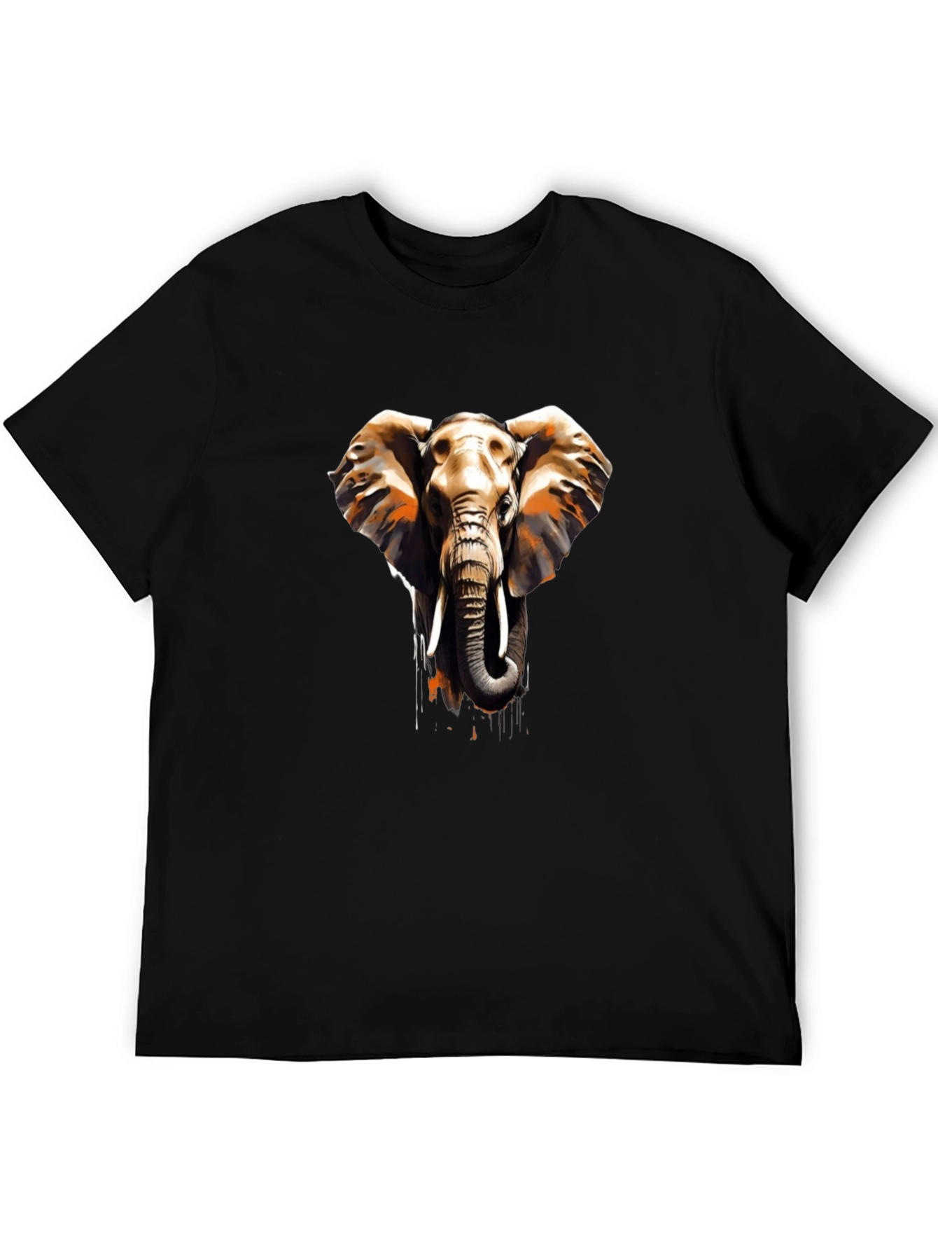 Elephant Graphic Black T-Shirt