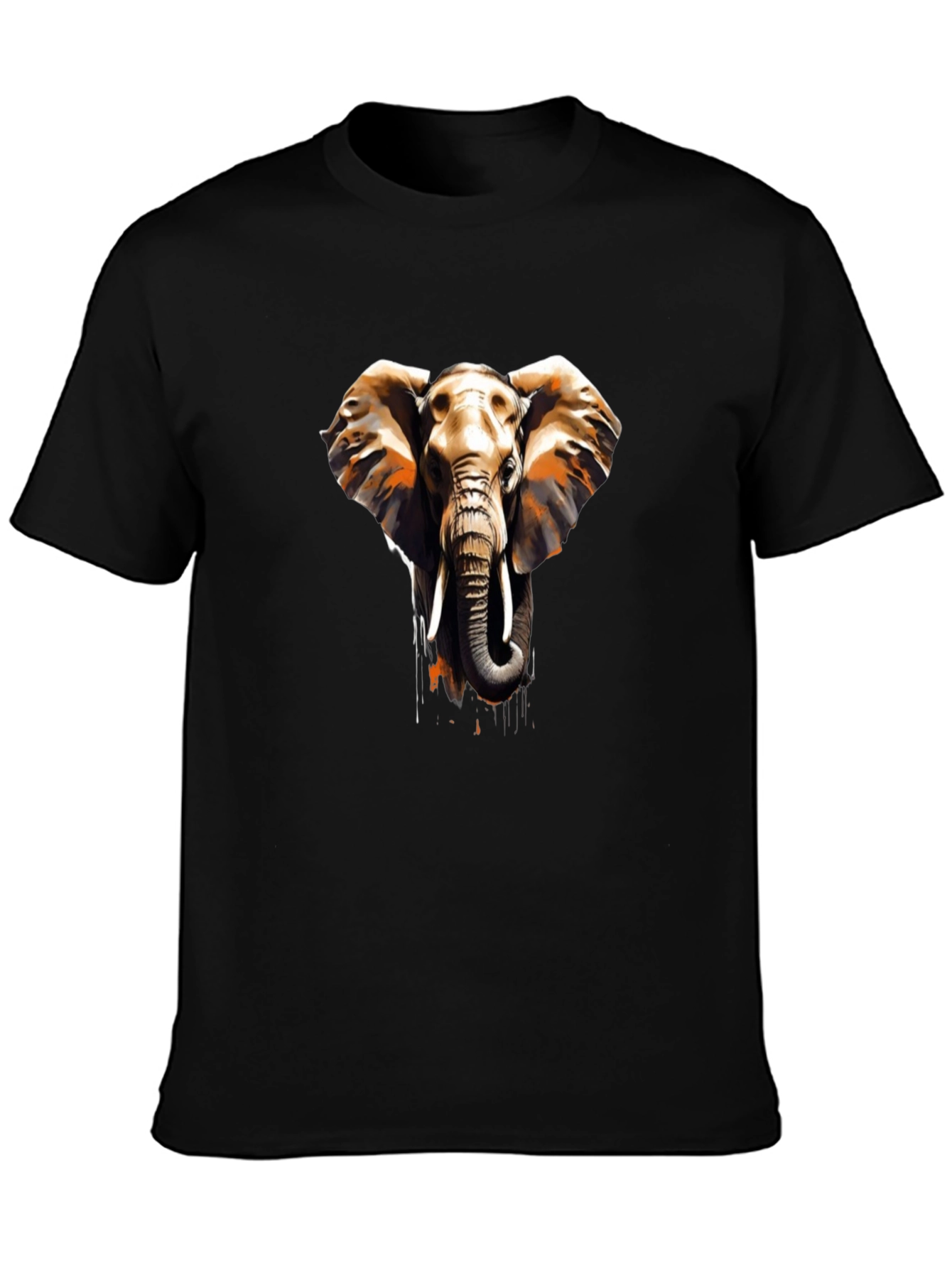 Elephant Graphic Black T-Shirt