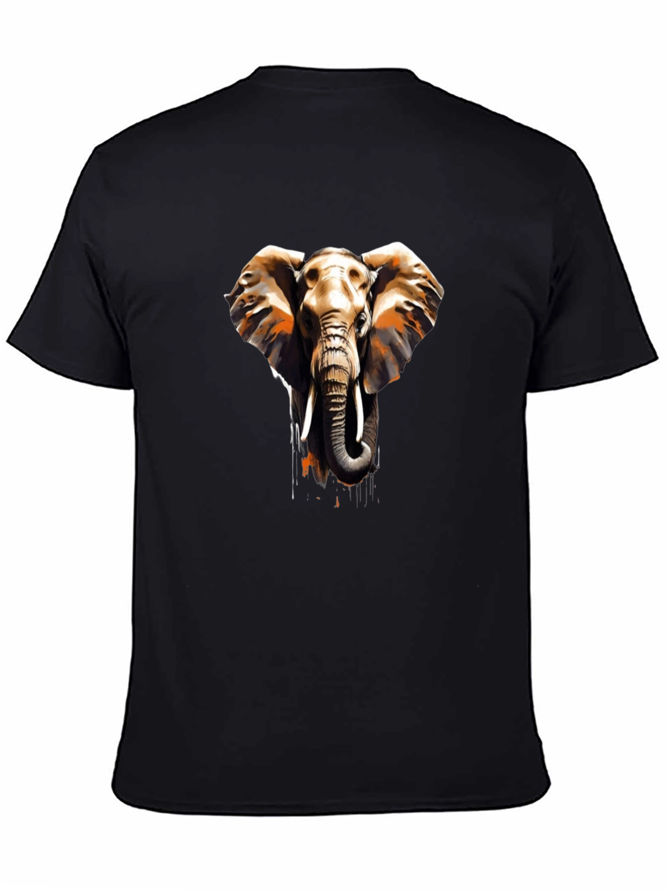 Elephant Graphic Black T-Shirt