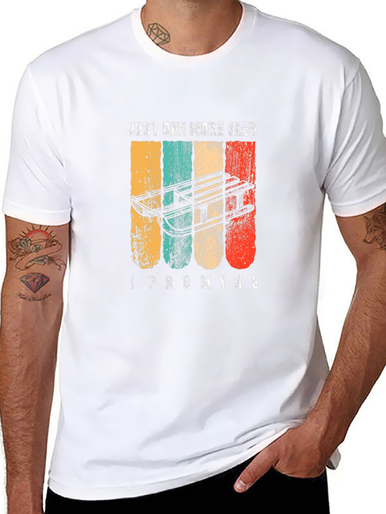 Just One More Sled T-Shirt - Retro Style
