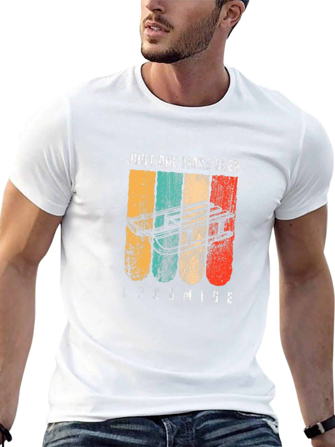 Just One More Sled T-Shirt - Retro Style