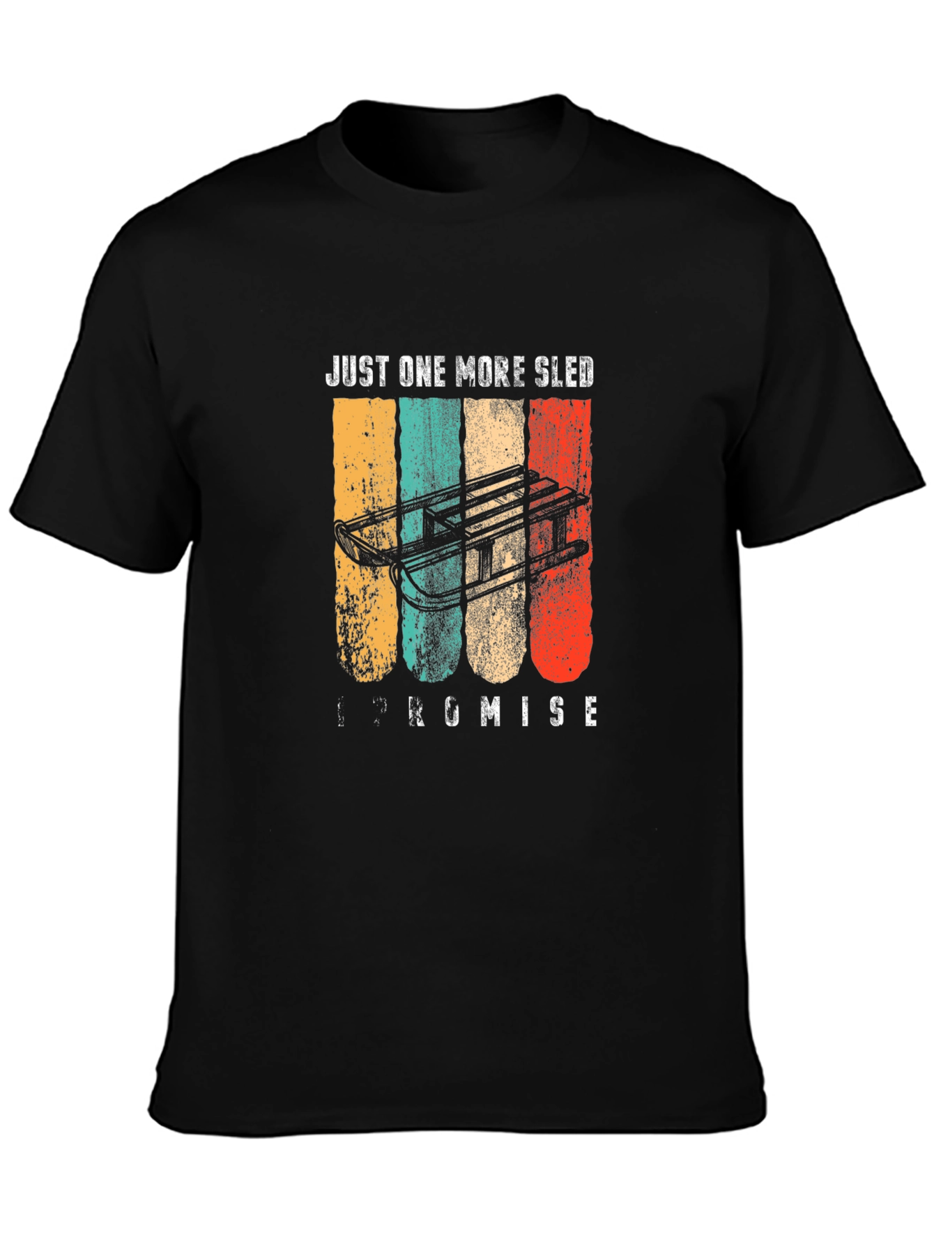 Just One More Sled T-Shirt - Retro Style