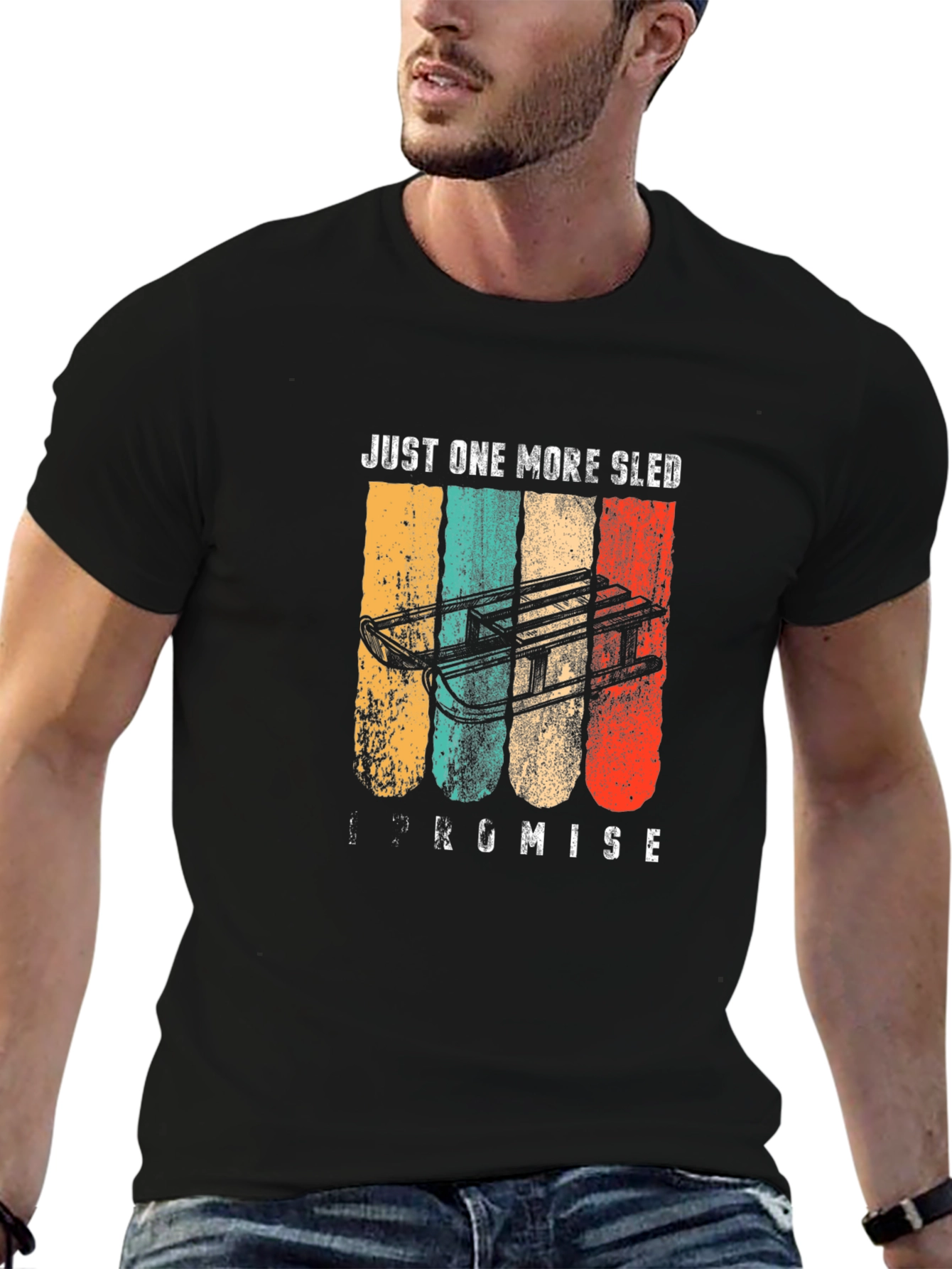 Just One More Sled T-Shirt - Retro Style