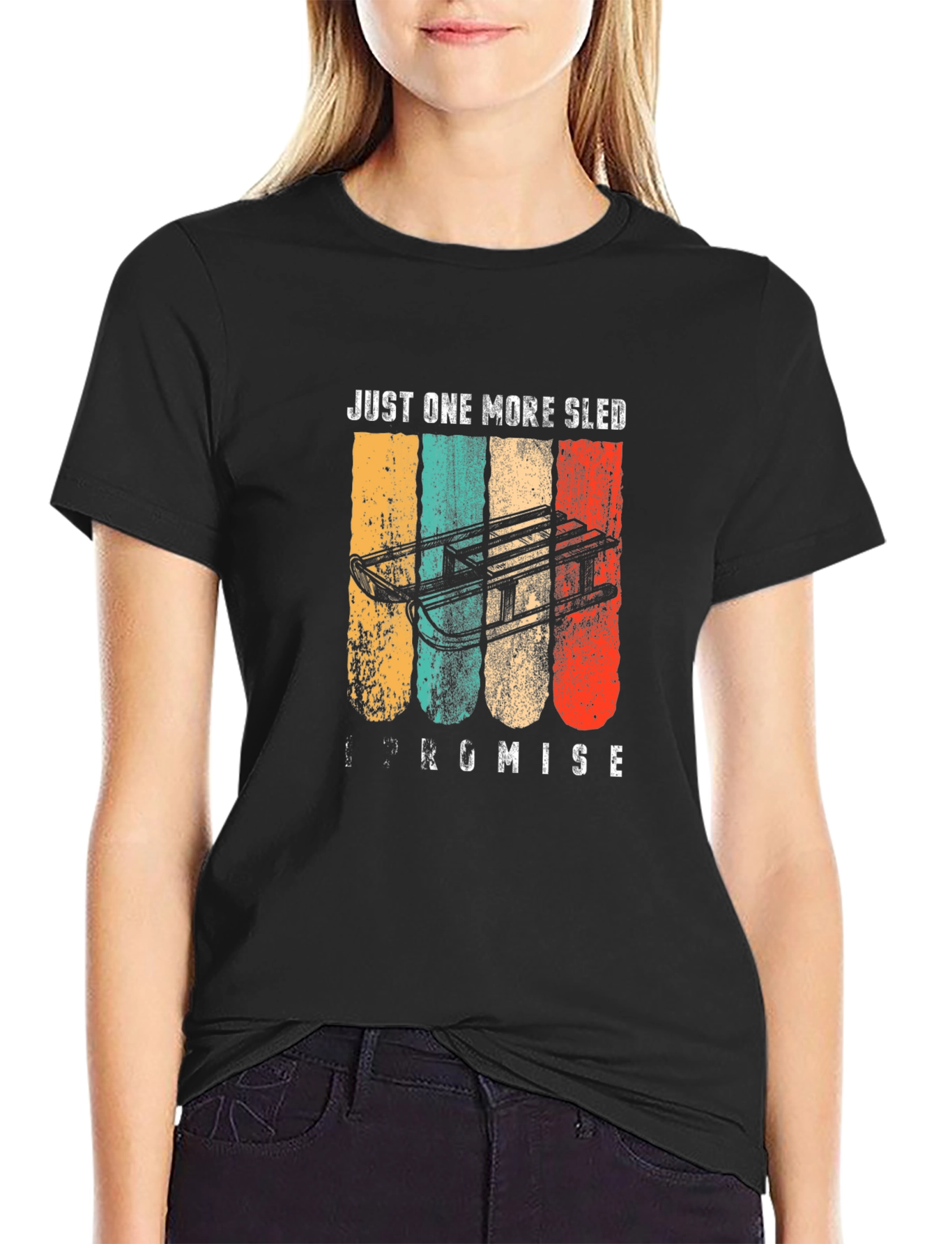 Just One More Sled T-Shirt - Retro Style
