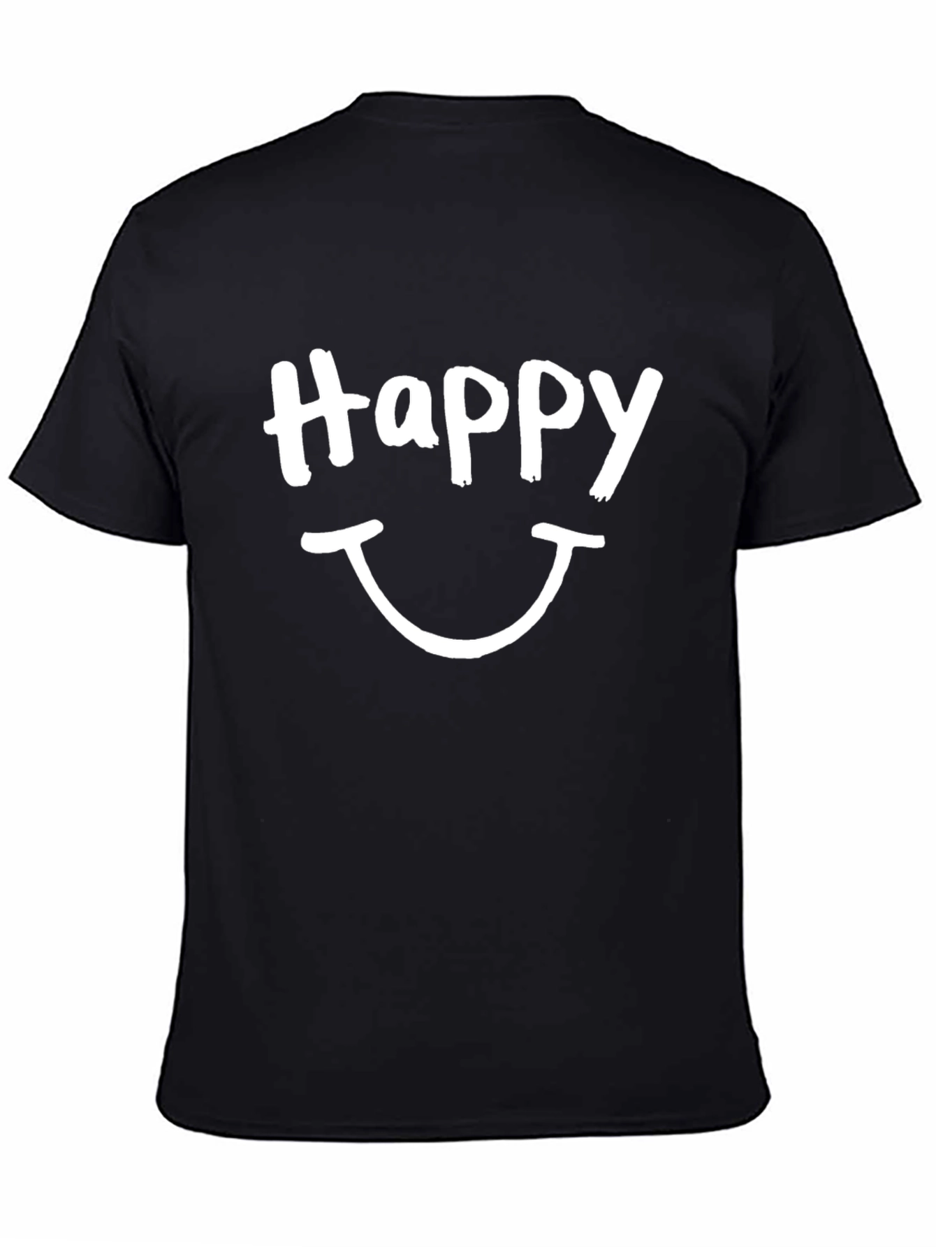 Happy Face Graphic Tee - Unisex Black T-Shirt