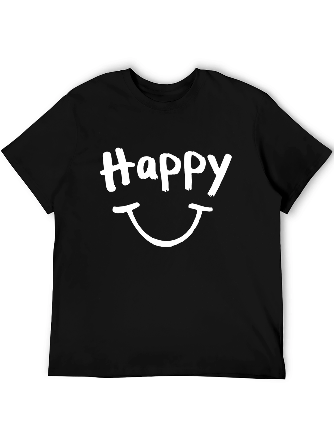Happy Face Graphic Tee - Unisex Black T-Shirt