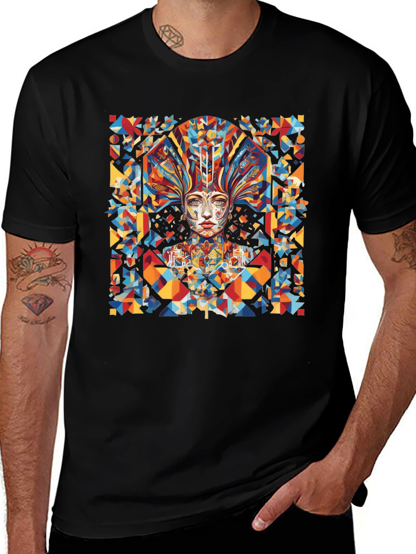 Abstract Geometric Art Graphic Tee