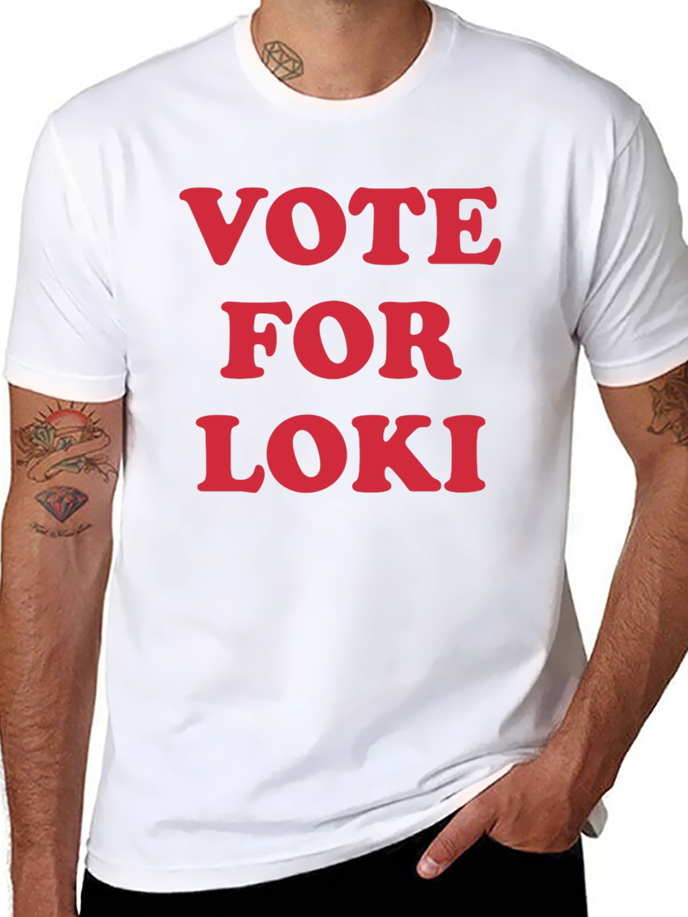 Vote For Loki T-Shirt - Graphic Print