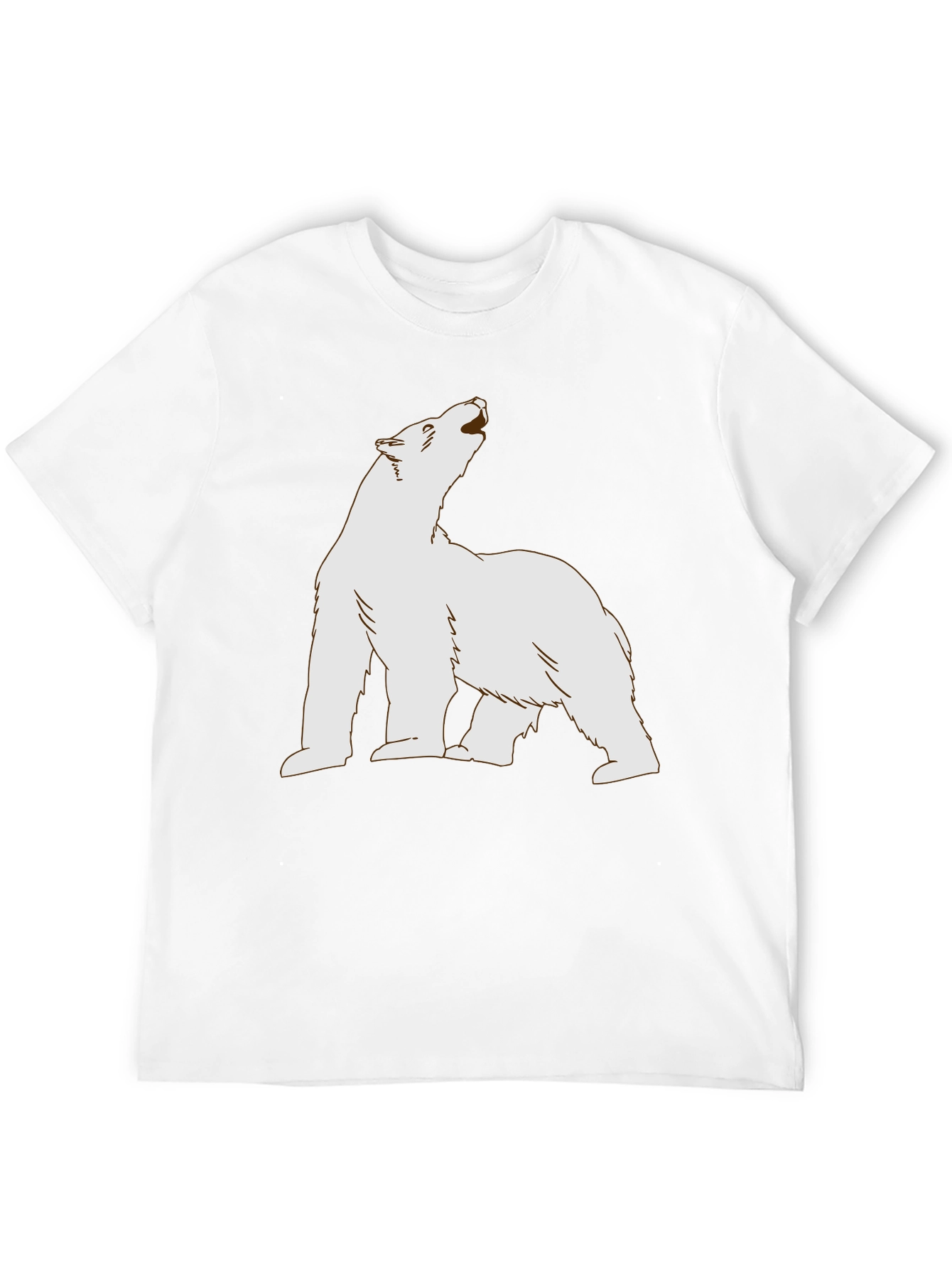Polar Bear Graphic Tee - Black Cotton T-Shirt