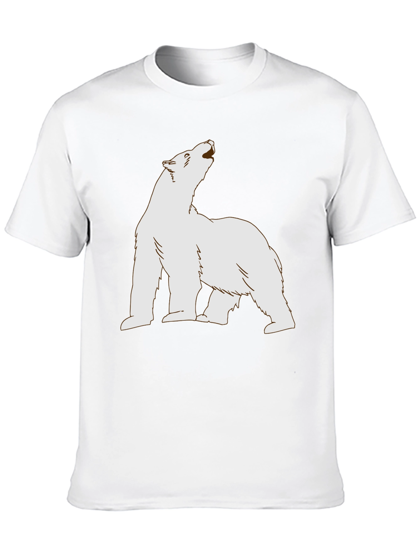 Polar Bear Graphic Tee - Black Cotton T-Shirt